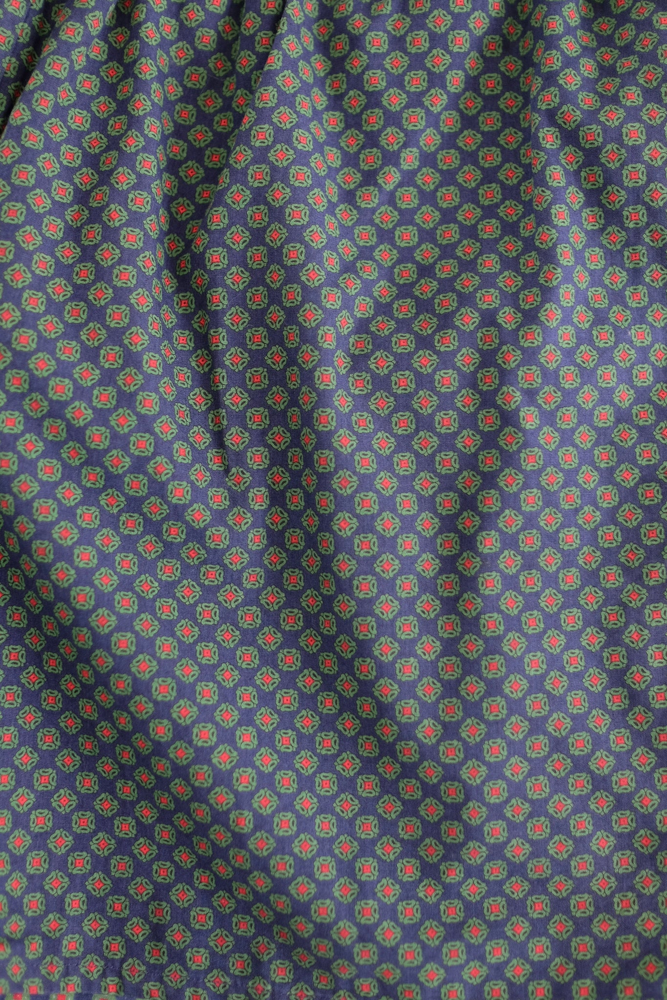1980S FENDI UOMO COTTON SHORTS IN BLUE & GREEN MONOGRAM.