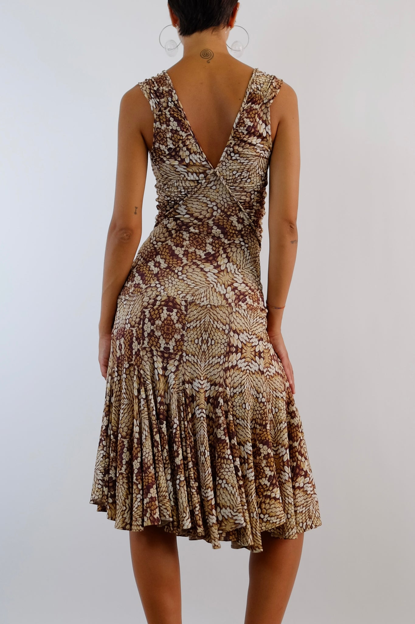 CAVALLI DRESS IN STRETCH PRINT