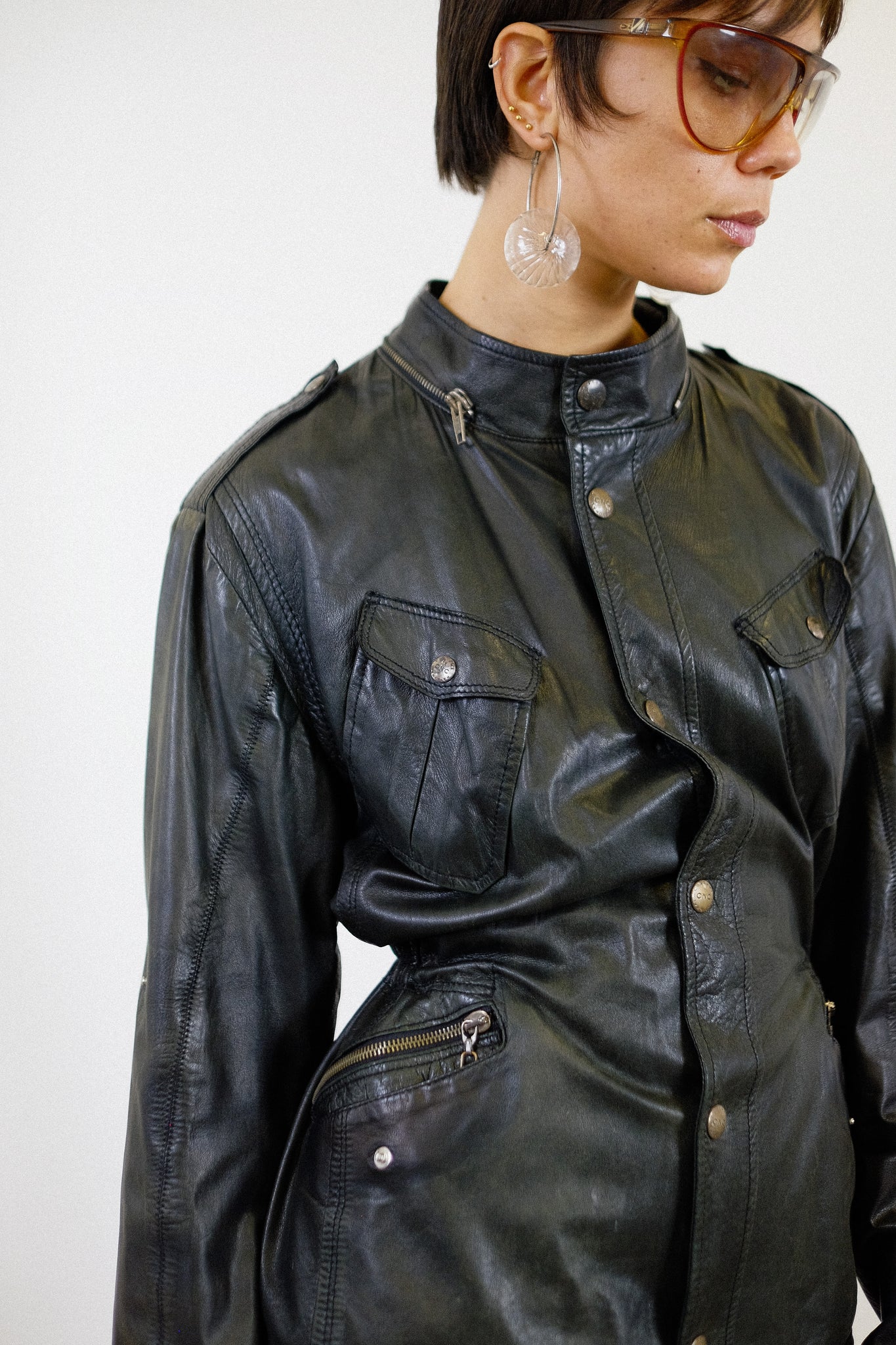 CNC COSTUME NATIONAL LEATHER DEGRADÉ JACKET