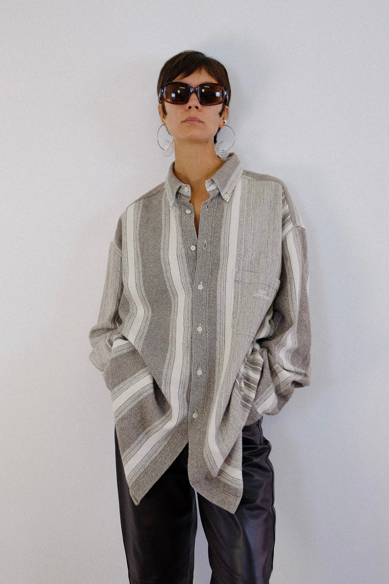 ARMANI JEANS SHIRT IN HEAVY LINEN