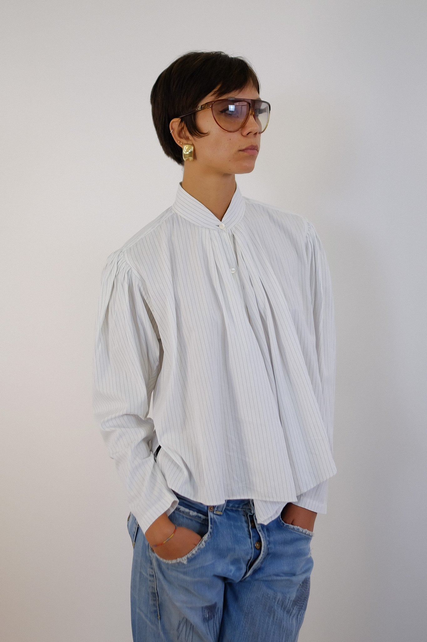 KENZO BIAUDE SHIRT IN BLUE STRIPE