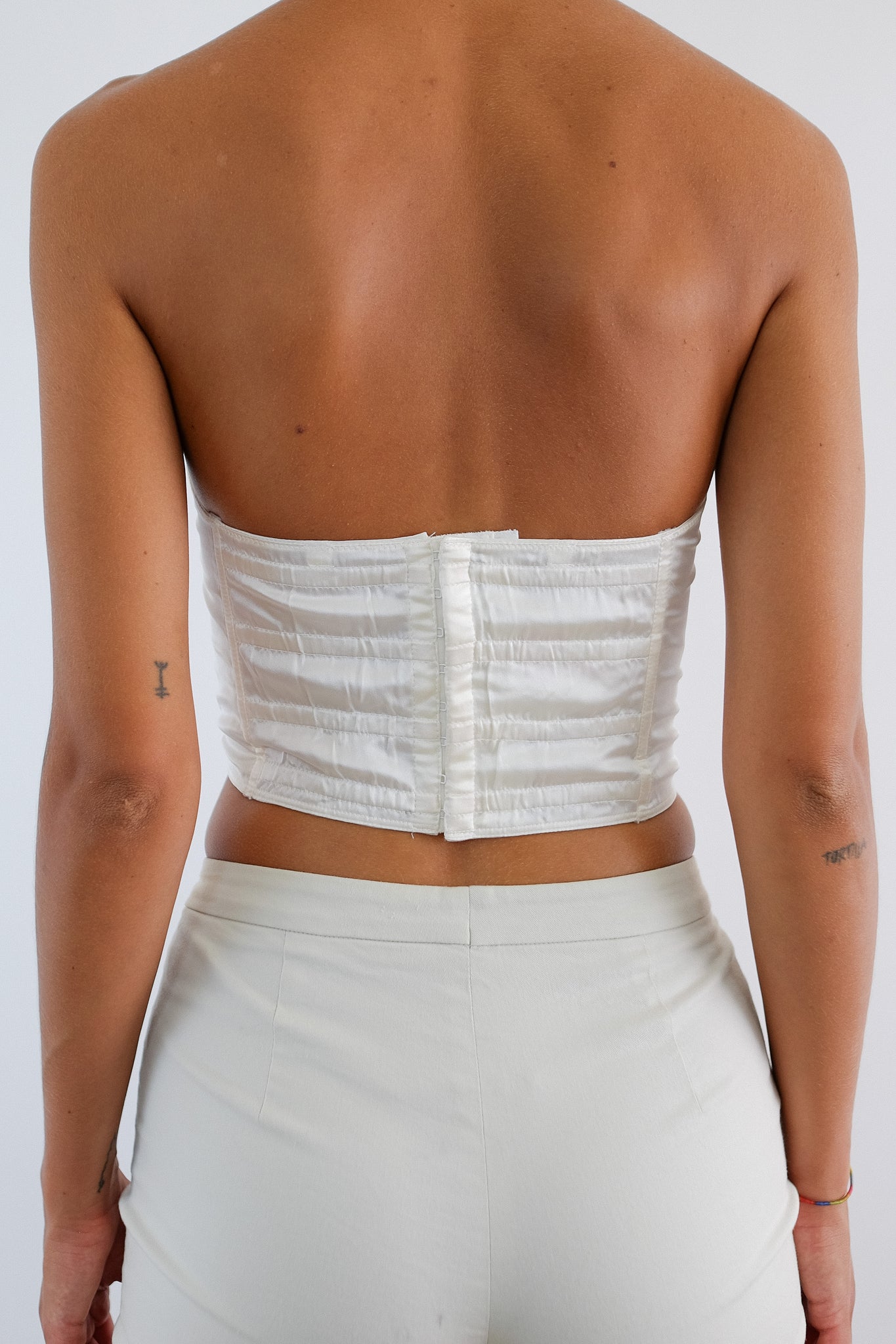 LIGNE RIEN VINTAGE SCALLOPED SILK CORSET