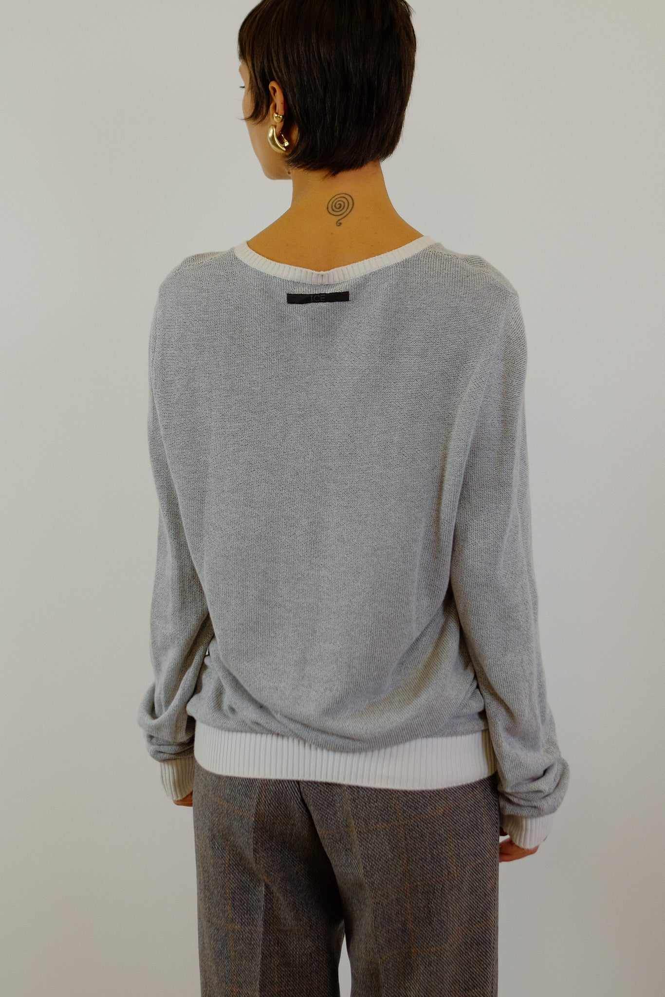 ICEBERG OSCAR WILDE INTARSIA PRINT SWEATER