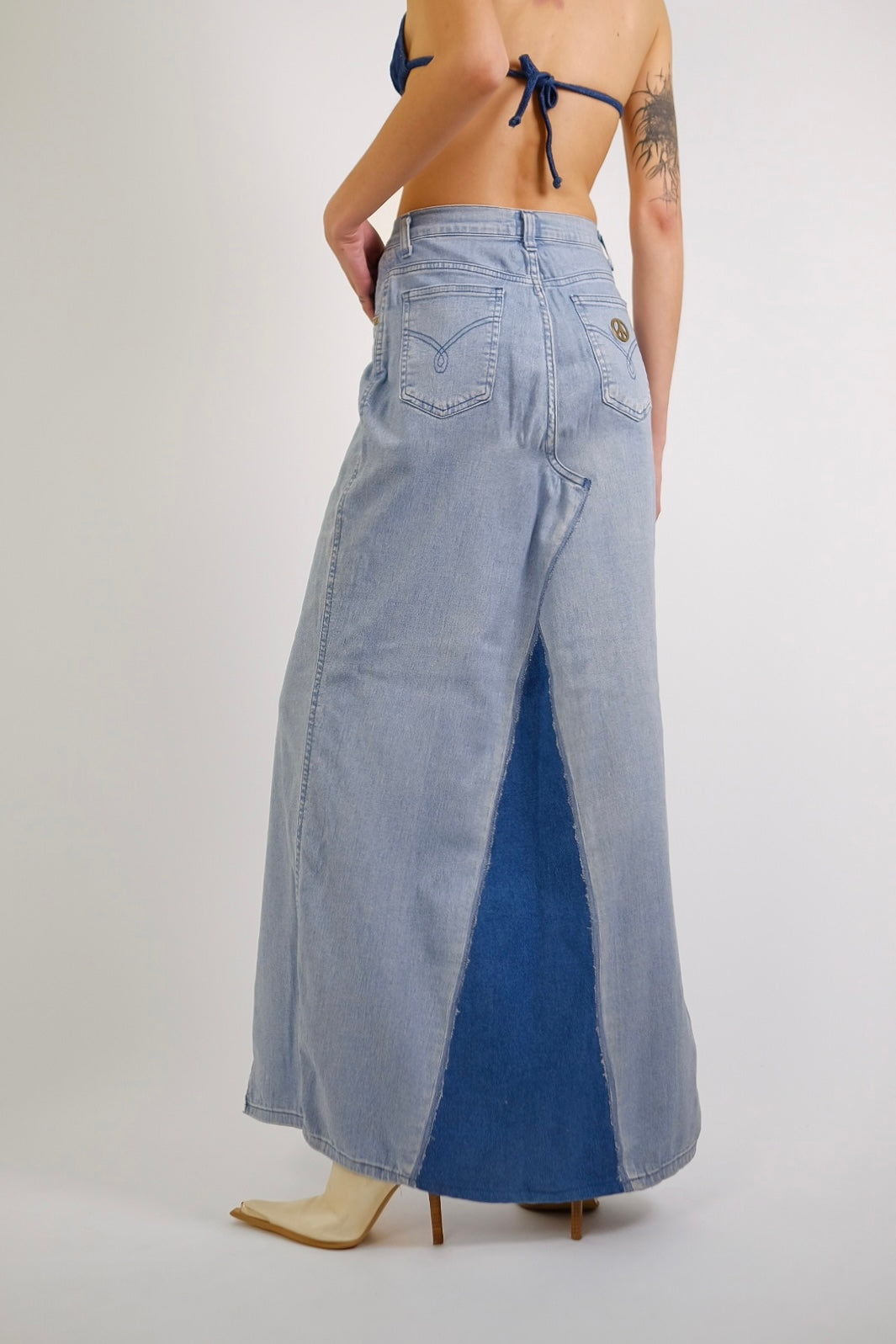 MOSCHINO REPURPOSED JEAN MAXI