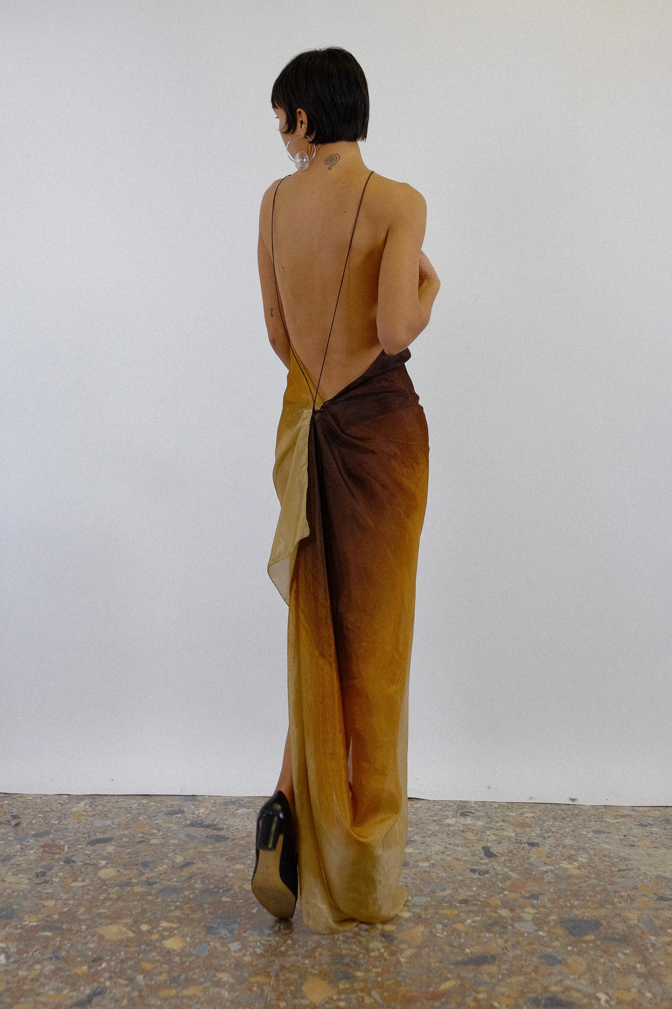 A_COLLECTION ORIGINAL SILK DEGRADÉ DRESS