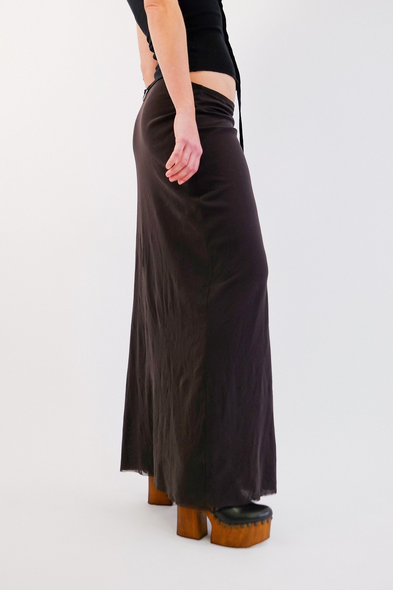 FUZZI DOUBLE MESH MAXI SKIRT