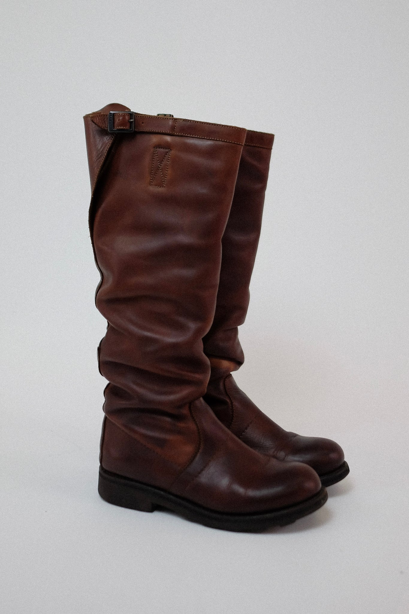 BIKKEMBERGS LEATHER BOOTS IN BROWN