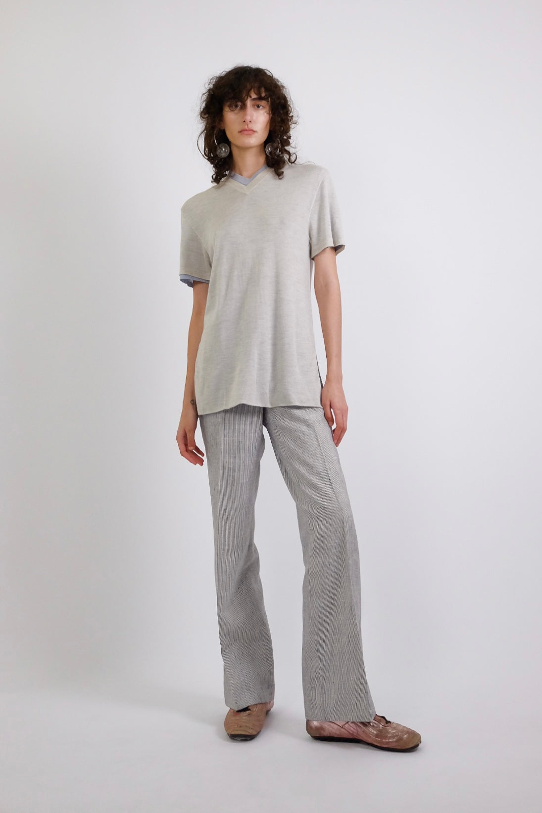 ITALIAN LINEN STRIPE PANTS