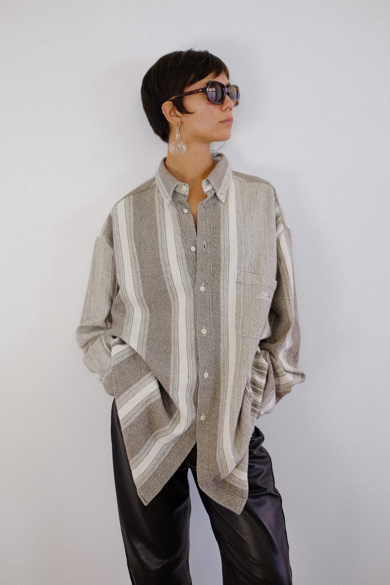 ARMANI JEANS SHIRT IN HEAVY LINEN