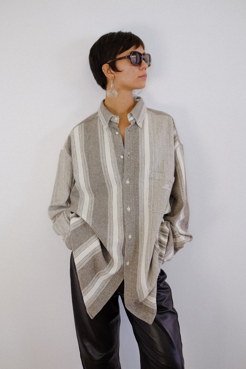ARMANI JEANS SHIRT IN HEAVY LINEN