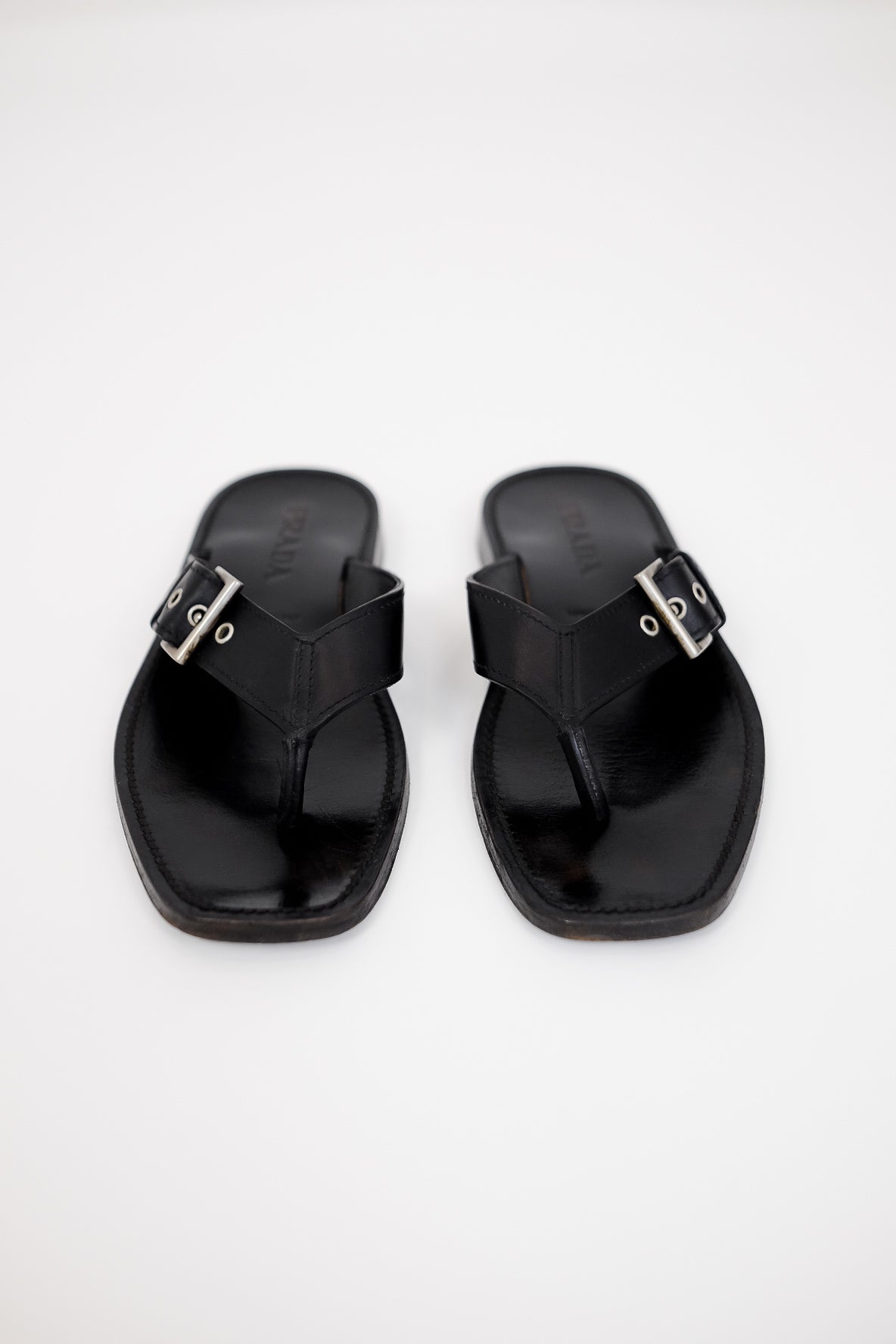 PRADA LEATHER SANDALS