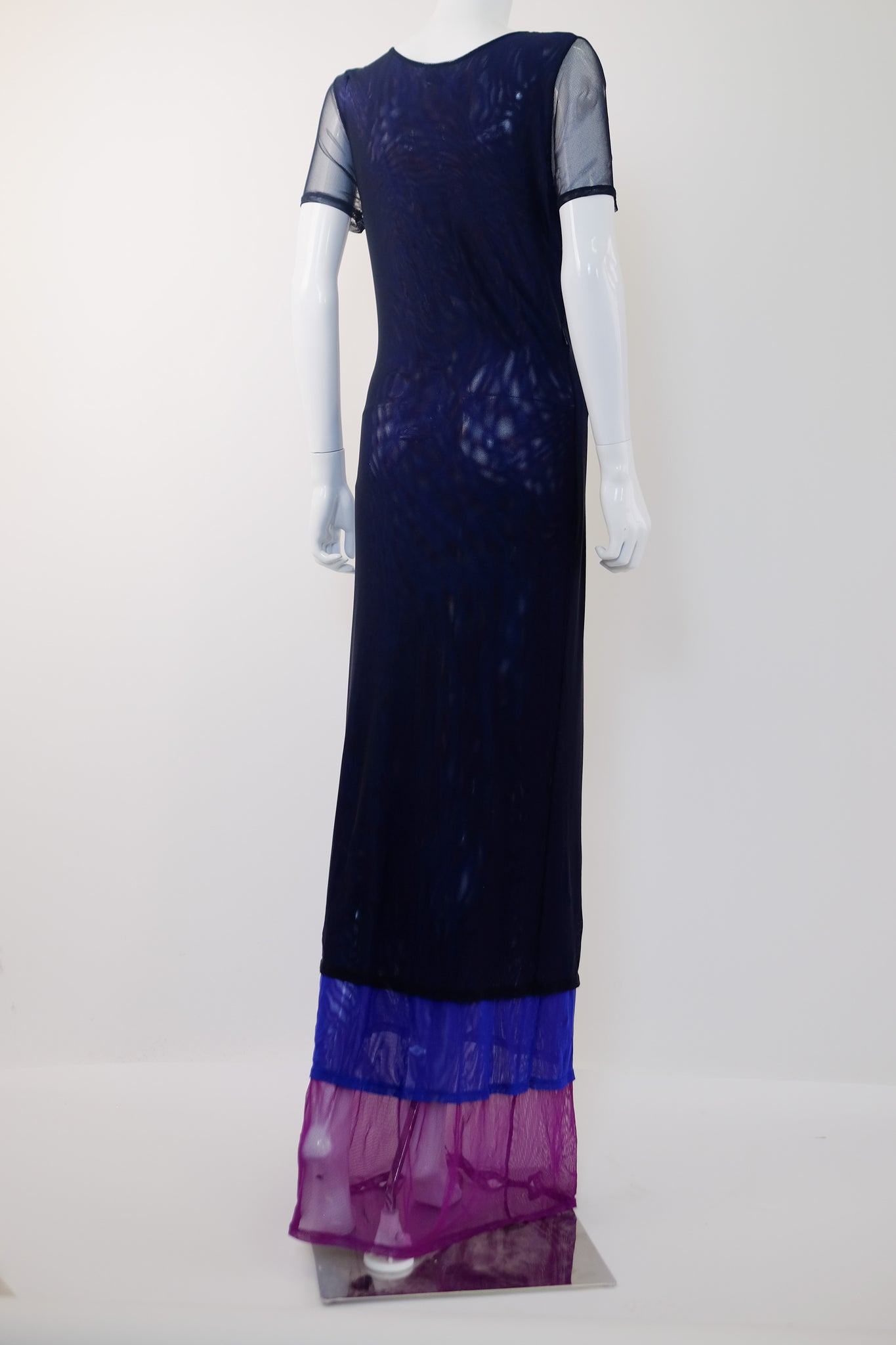 MOSCHINO TRIPLE TIERED MESH DRESS