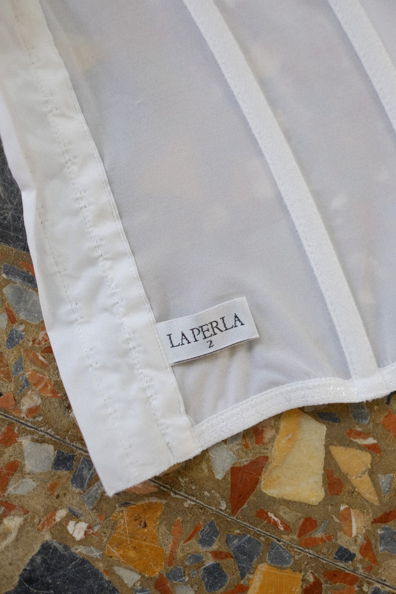 LA PERLA STRETCH CORSET IN WHITE