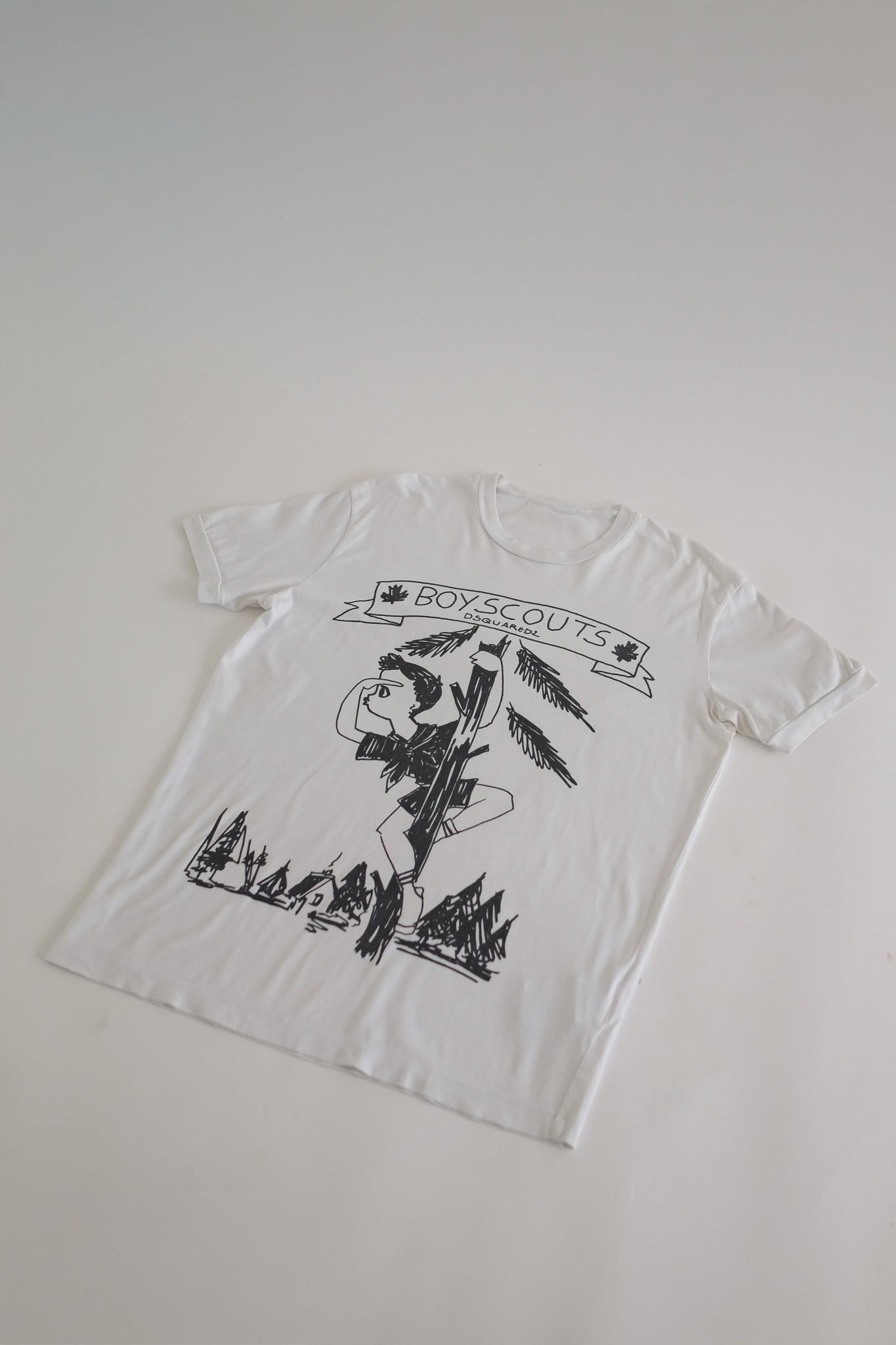 DSQUARED2 ILLUSTRATION T IN WHITE
