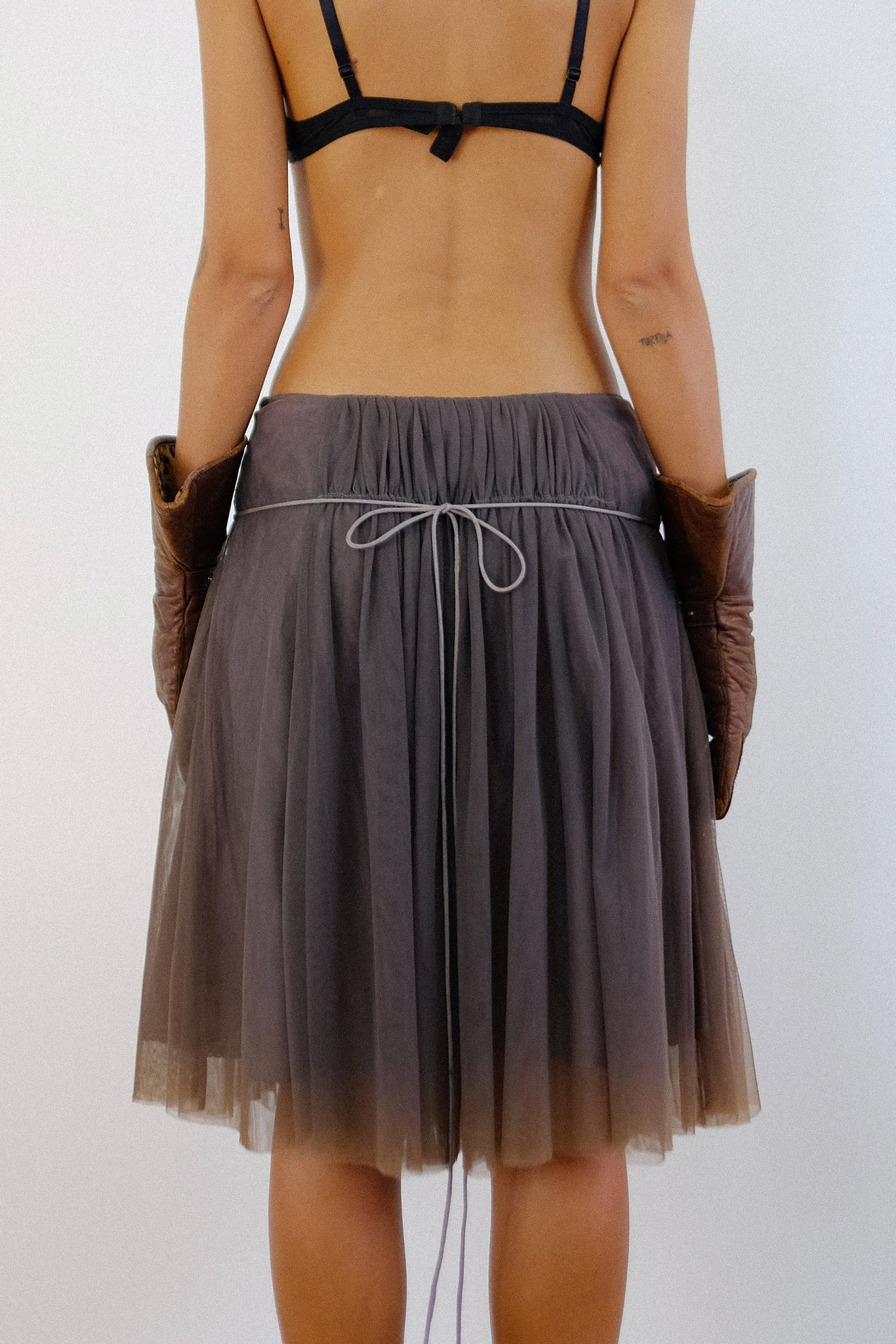 PENNYBLACK (MAX MARA BRAND) TULLE SKIRT IN BROWN DEGRADÉ