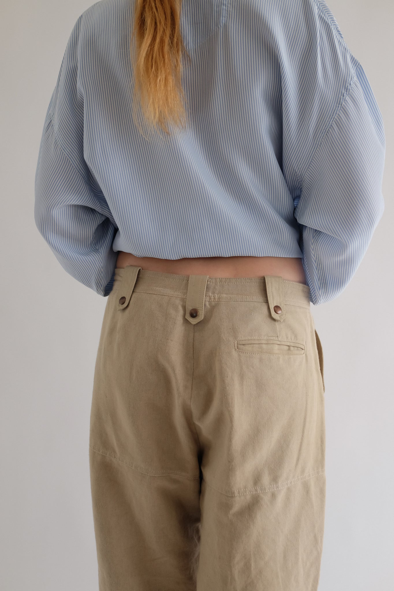 80S BOY OF BIGNAMI LINEN/COTTON PANTS IN BEIGE