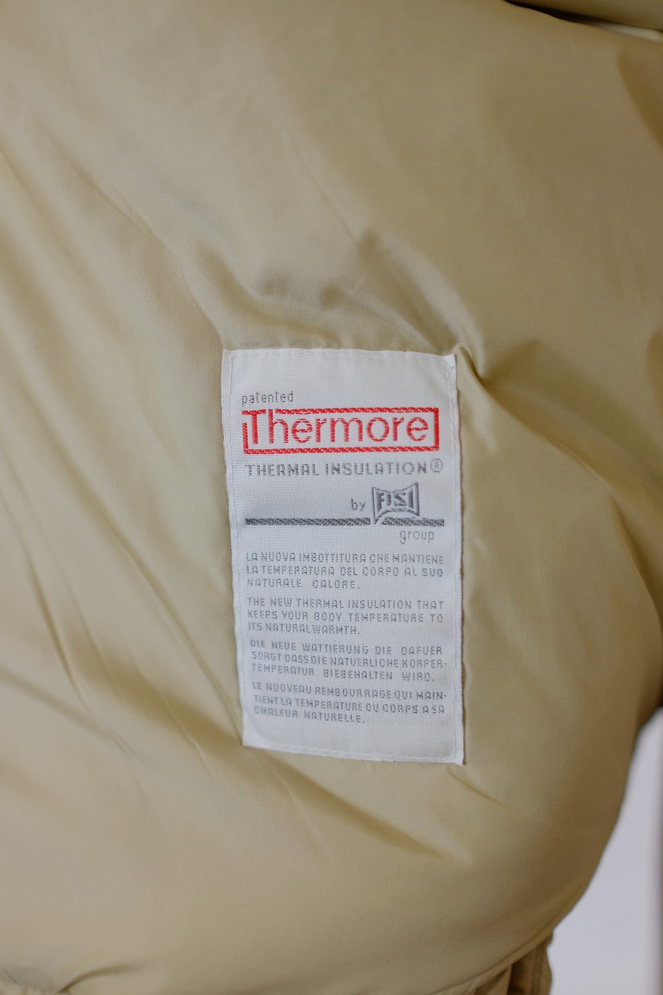 ASPESI THERMORE PADDED JACKET IN BEIGE