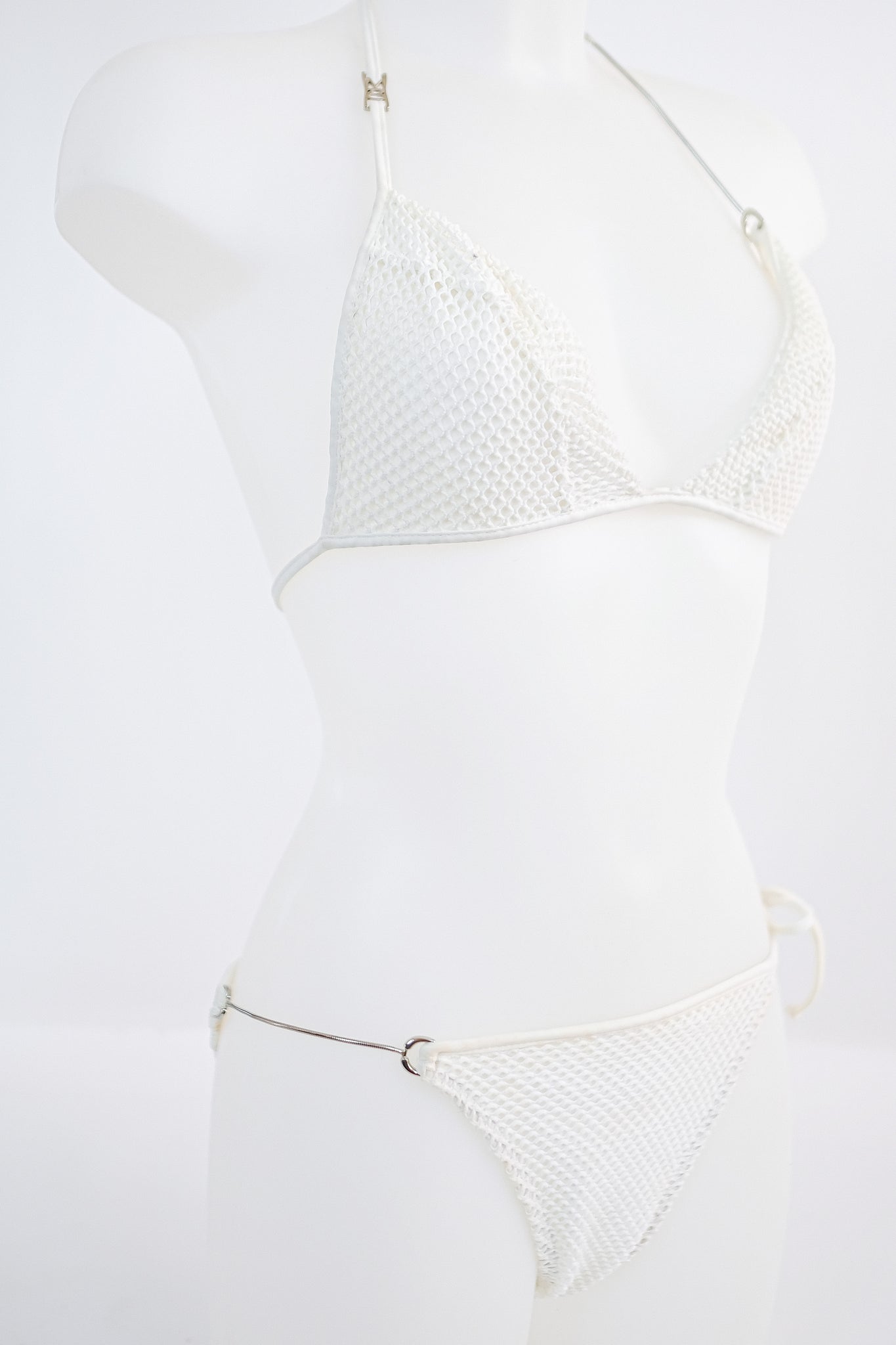 MISS BIKINI MESH KINI IN WHITE