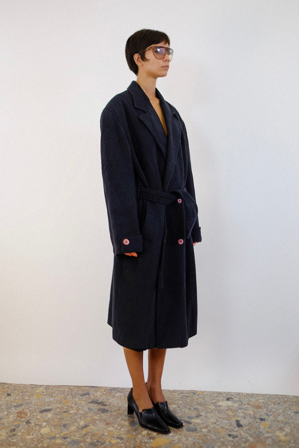 A. LEOPOLDI MENSWEAR WOOL COAT IN DEEP NAVY