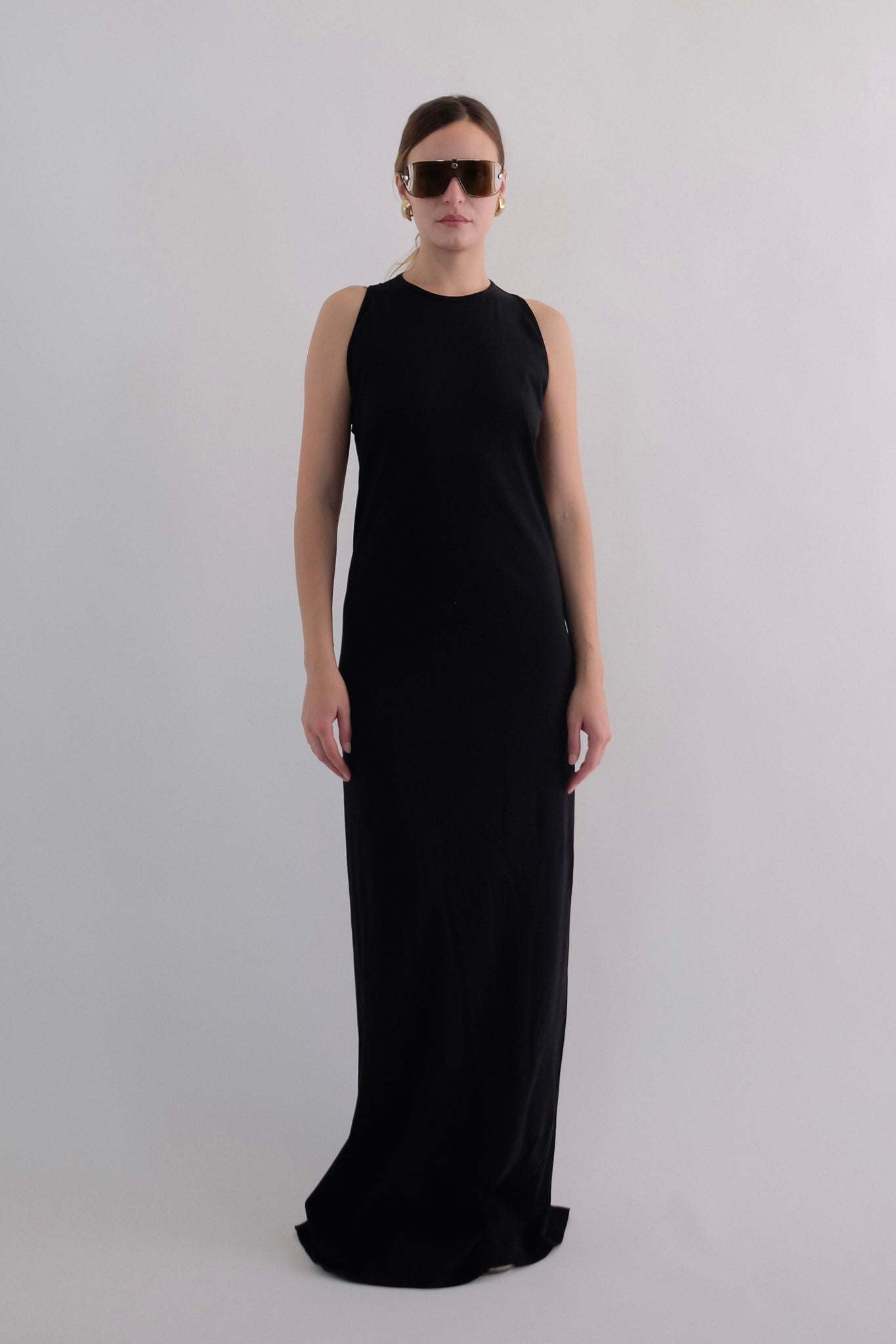 RICK OWENS MAXI DRESS IN BLACK
