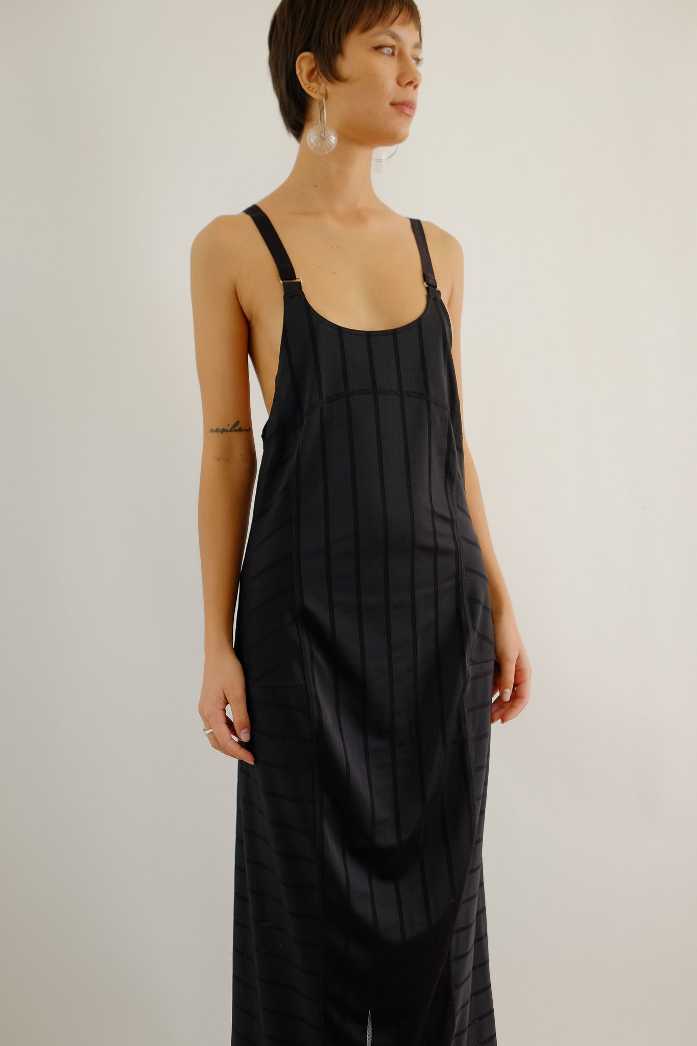 MARITHE FRANCOIS GIRBAUD MAXI DRESS IN BLACK