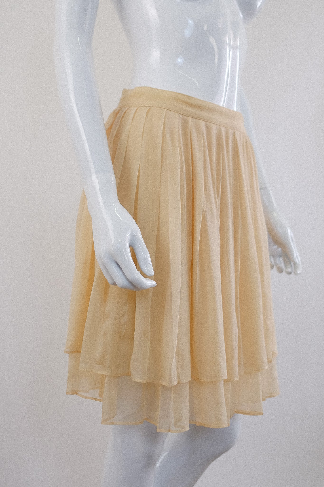 1990S BLUMARINE BY ANNA MOLINARI TIERED SILK SKIRT