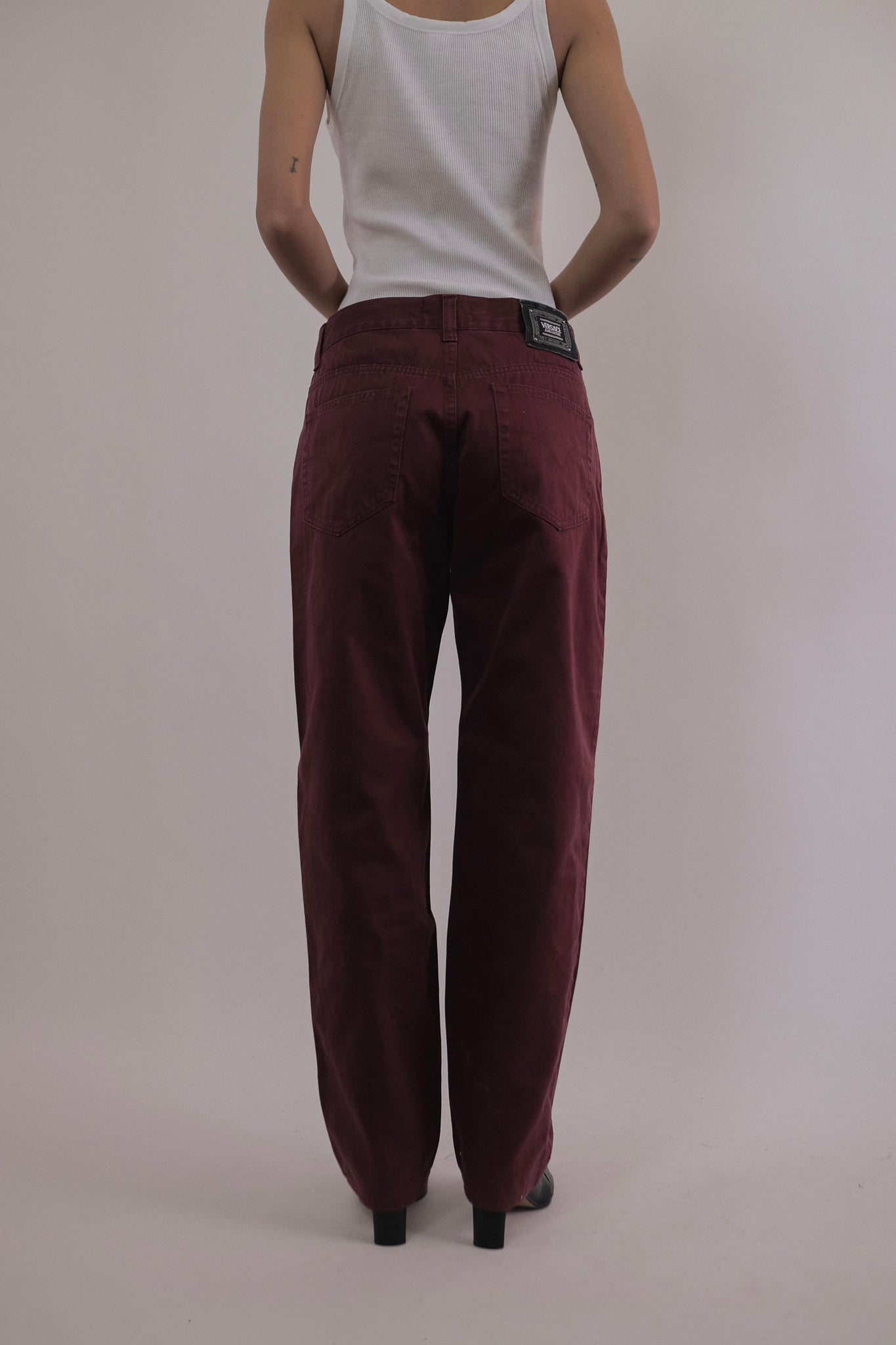 VERSACE JEANS IN BURGUNDY