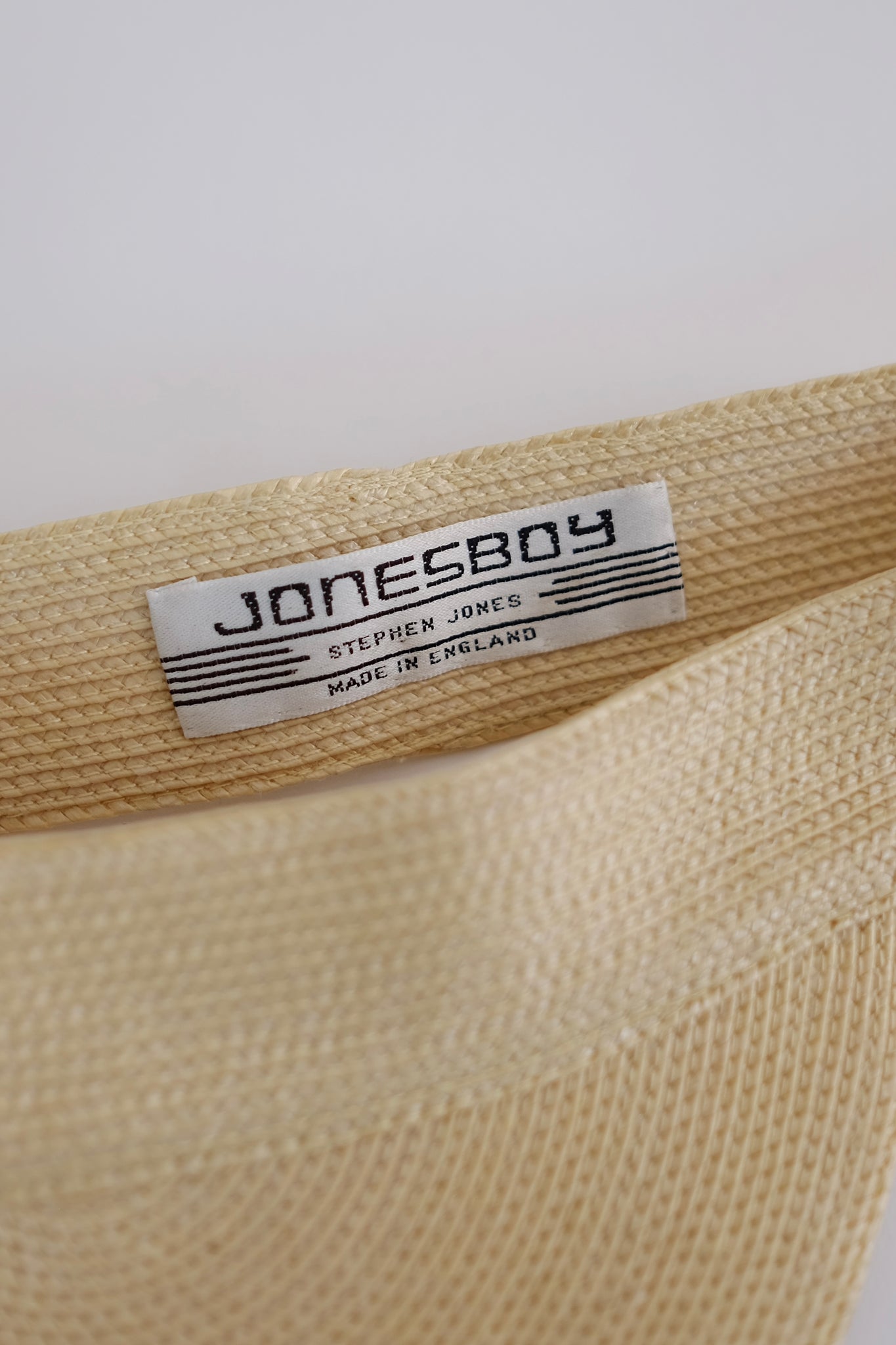 1980S SPEPHEN JONES JONESBOY SUN VISOR IN STRAW