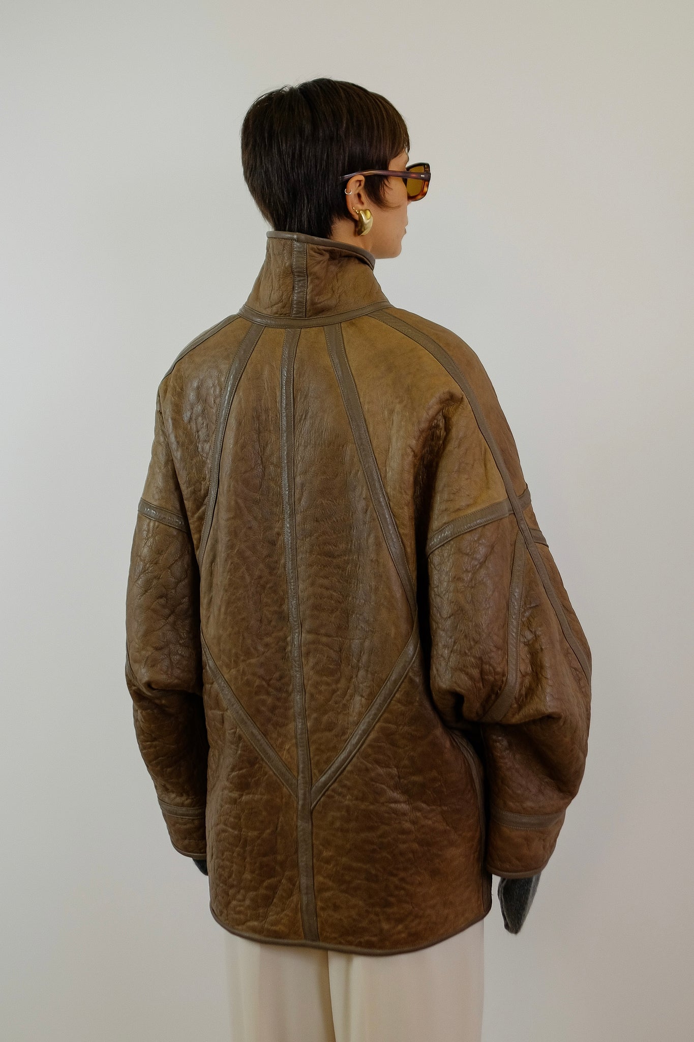 REVERSIBLE 2in1 SHEARLING JACKET IN BROWN