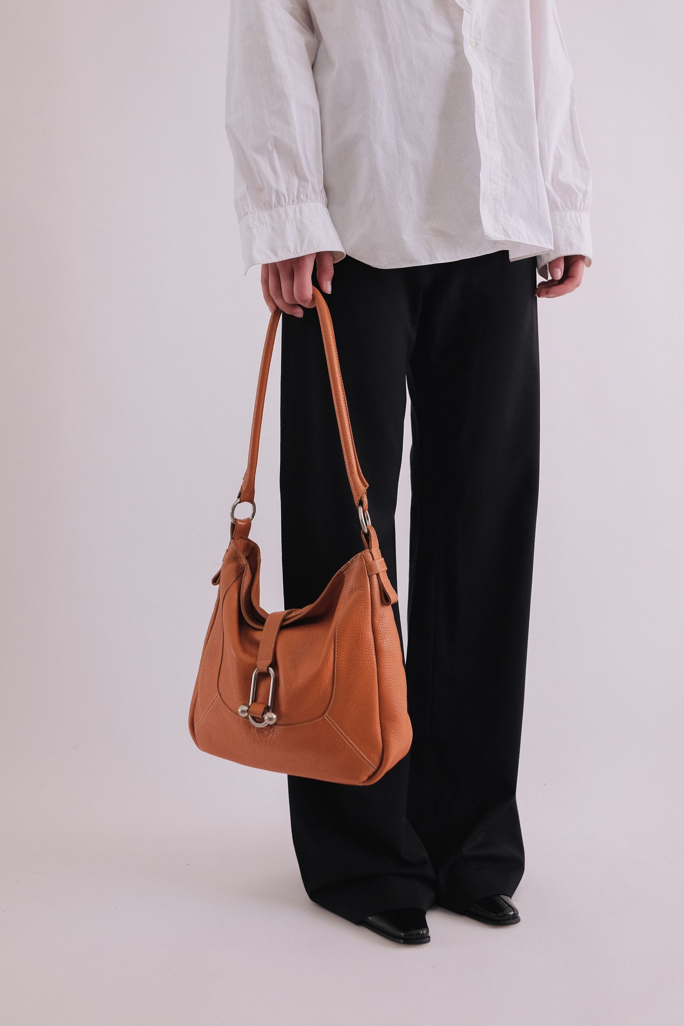 FURLA LEATHER BAG IN BURNT ORANGE