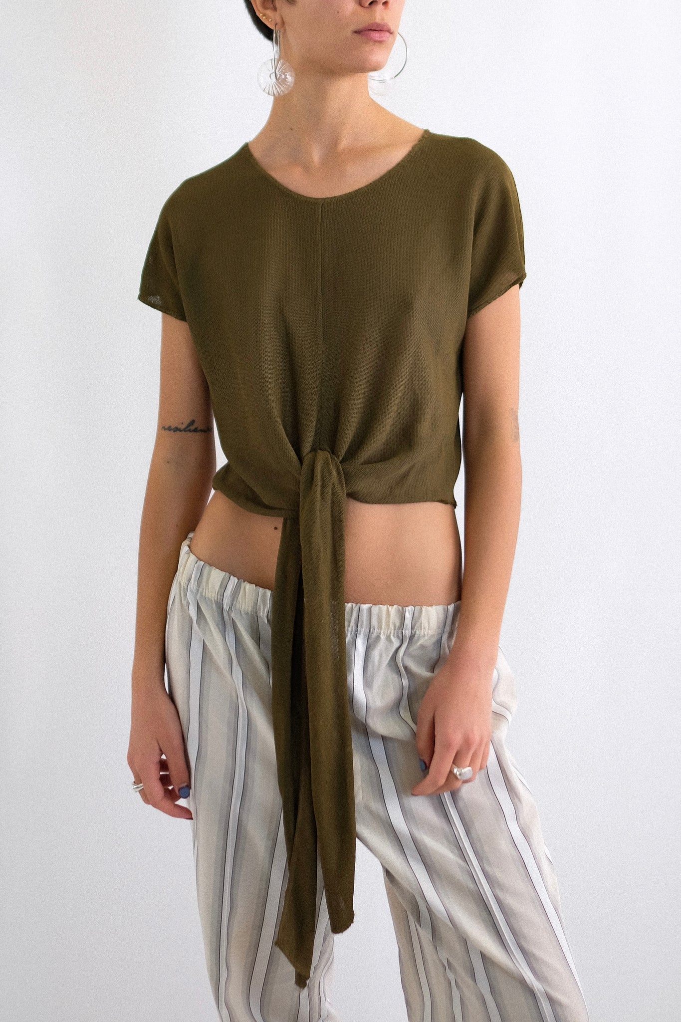 GIORGIO ARMANI KNIT T IN KHAKI