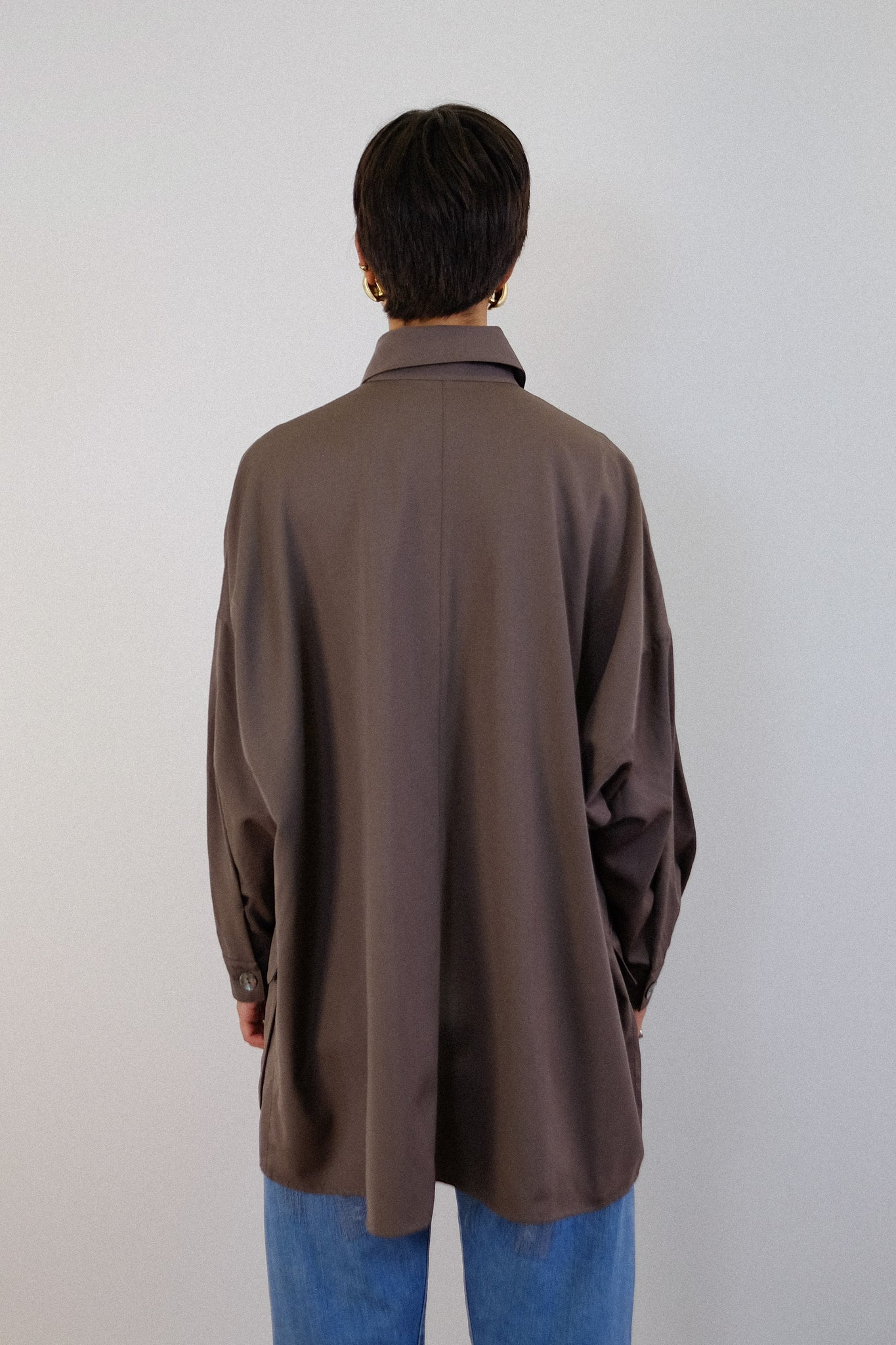 GENNY COVERUP IN DARK OLIVE WOOL
