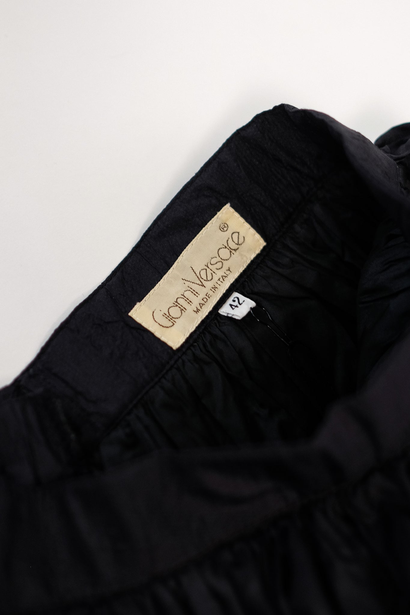 VINTAGE 80S GIANNI VERSACE TIERED PUFF SKIRT IN BLACK SILK