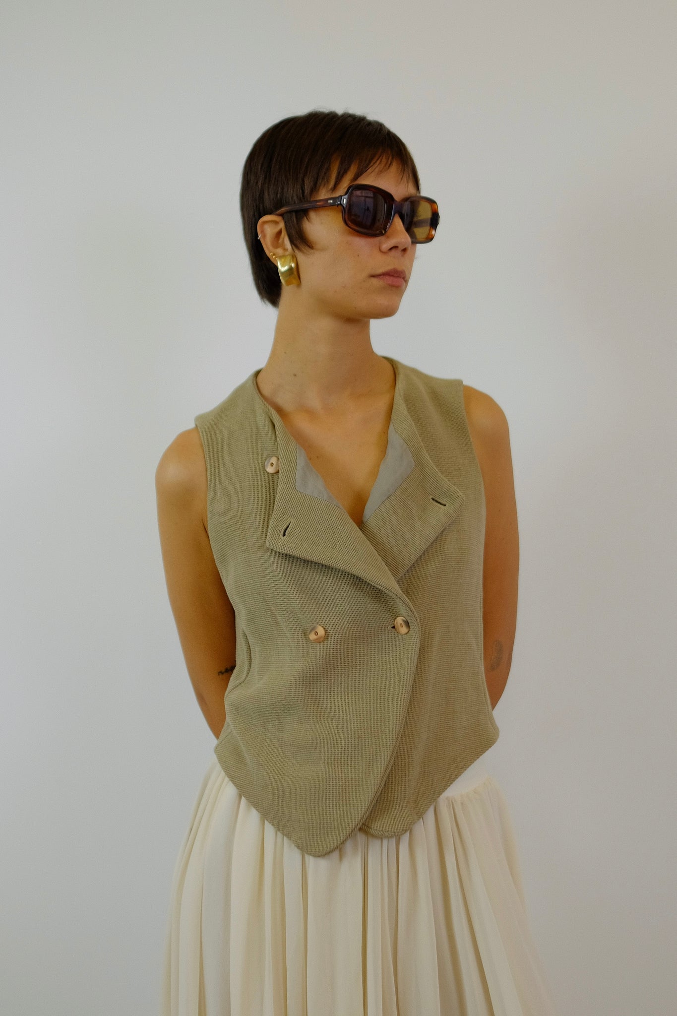 1980S GIORGIO ARMANI DB TAILORED VEST