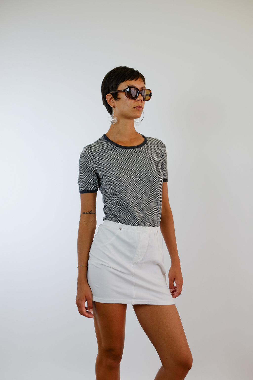 D&G COTTON JERSEY MINI SKIRT