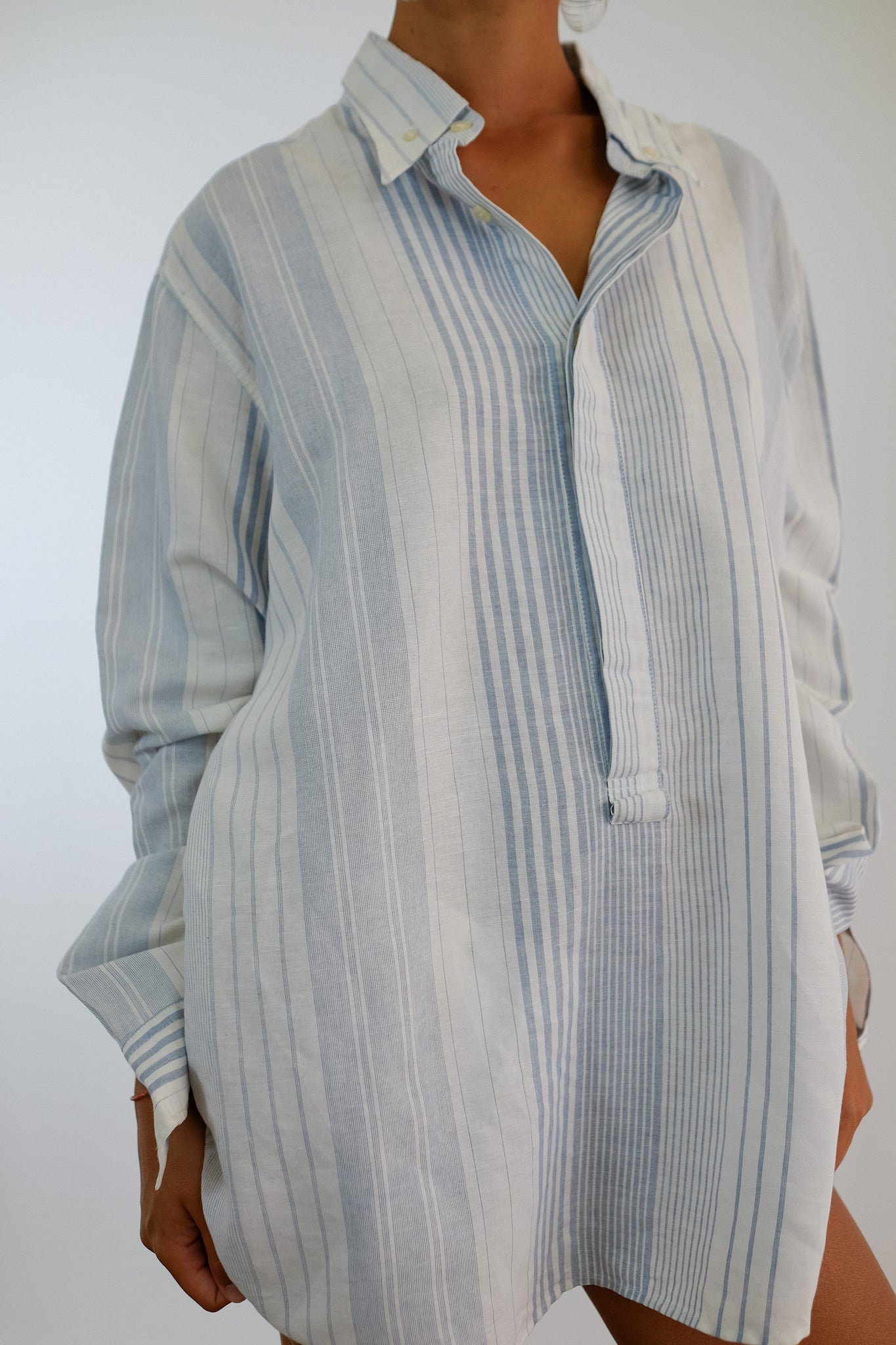 ARMANI JEANS STRIPED TUNIC SHIRT
