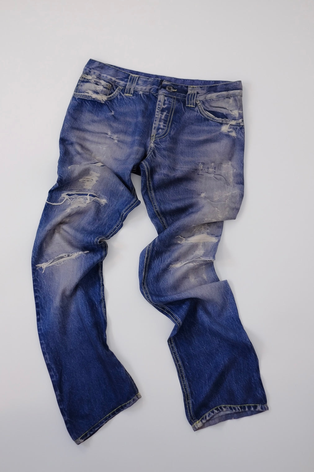 DONDUP SILK TROMPE L’OEIL DENIM