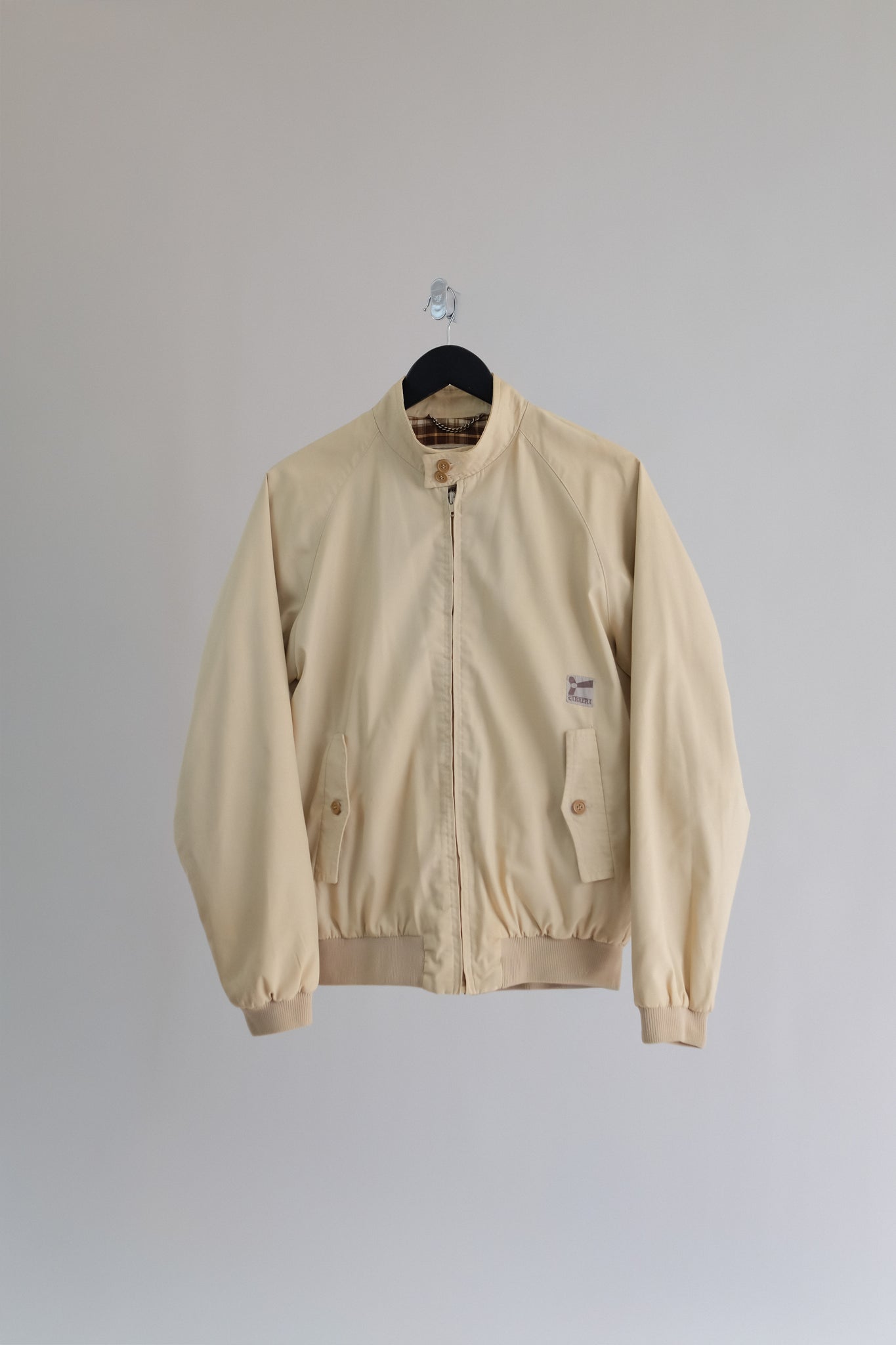 1980S CARRERA UOMO NUMBER BOMBER JACKET IN BEIGE