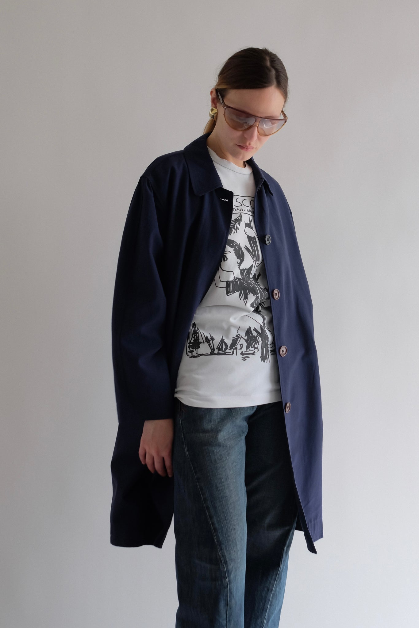 DSQUARED2 ILLUSTRATION T IN WHITE