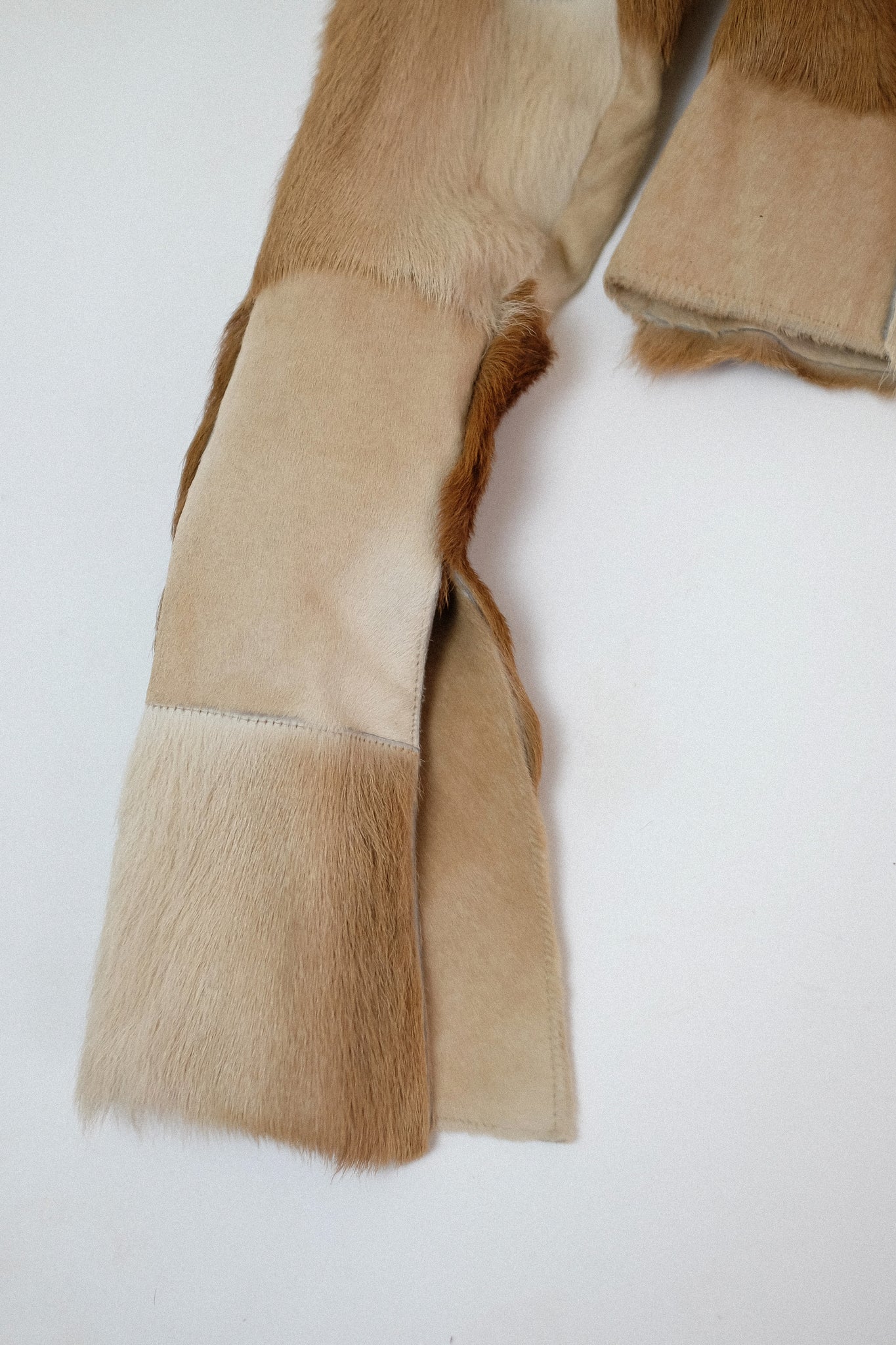 FENDI FALL 1999 PATCHWORK FUR JACKET IN NATURAL