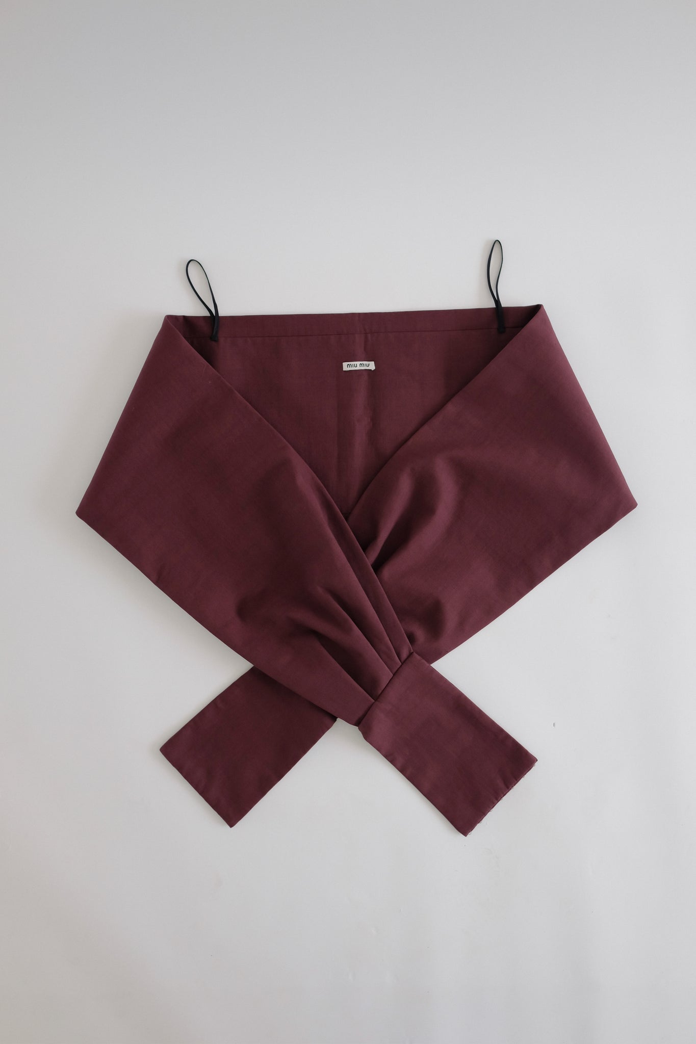 MIU MIU 2009 COLLECTION WRAP AROUND TOP IN BURGUNDY