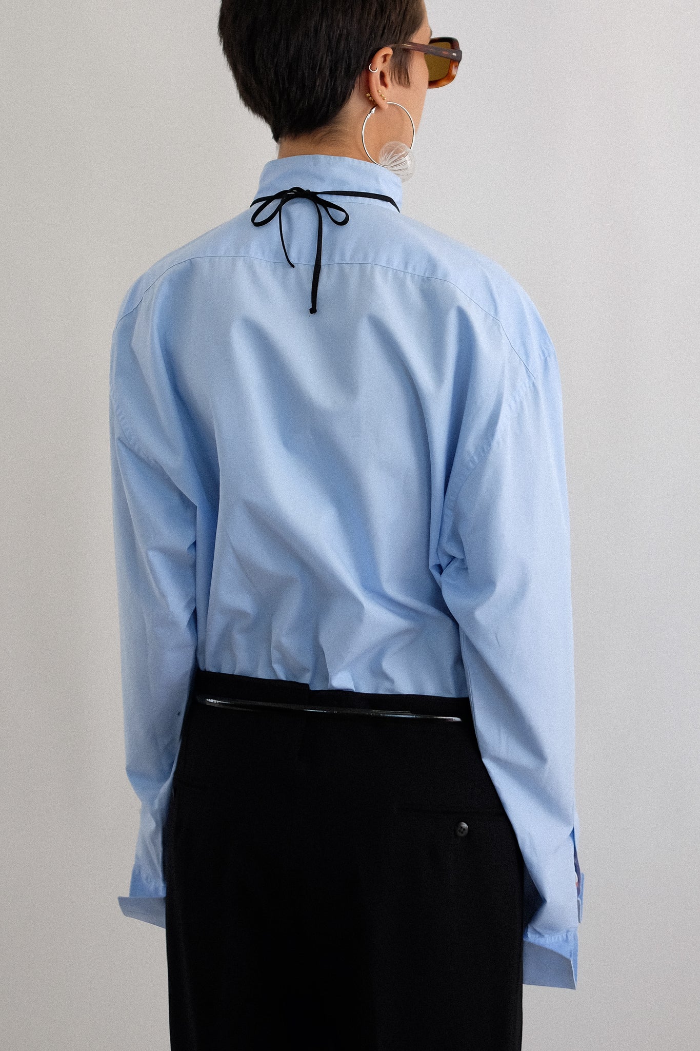 KENZO HOMME EMBROIDERED SHIRT IN BLUE