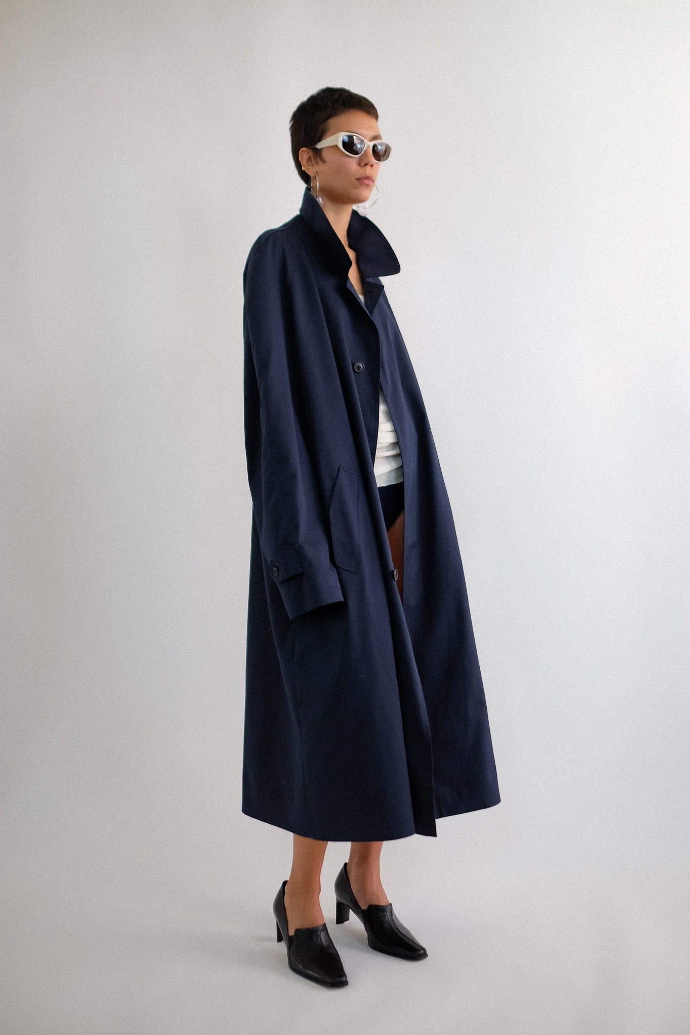 OTT &  HEINEMANN VINTAGE TRENCH IN NAVY