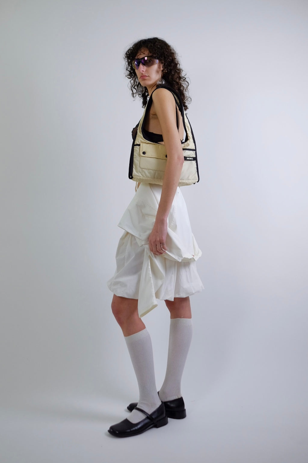 BEIGE DIESEL NYLON BAG