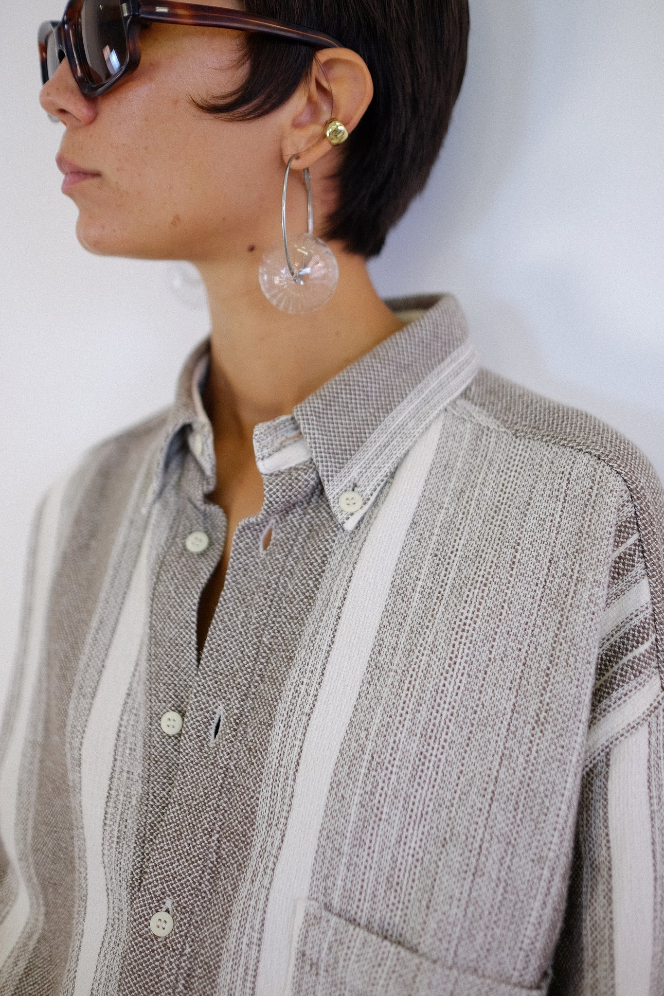 ARMANI JEANS SHIRT IN HEAVY LINEN