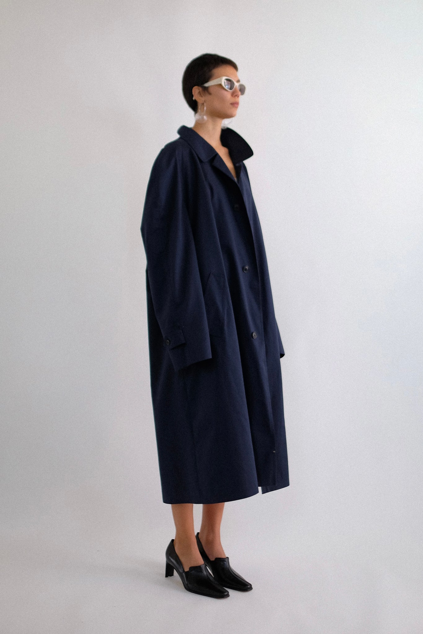 OTT &  HEINEMANN VINTAGE TRENCH IN NAVY