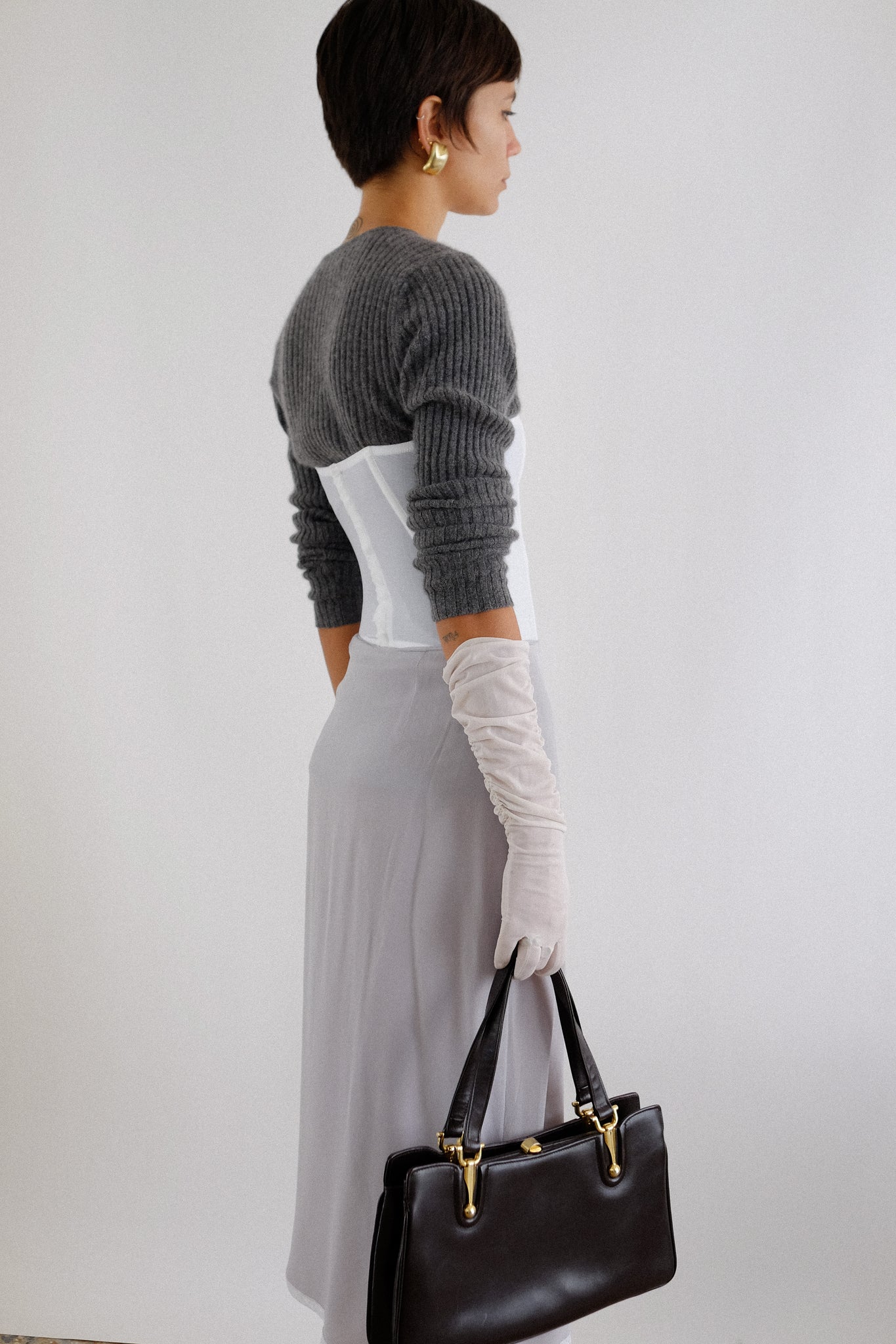 LIGHT RIB LONGSLEEVE TOP IN PURE CASHMERE