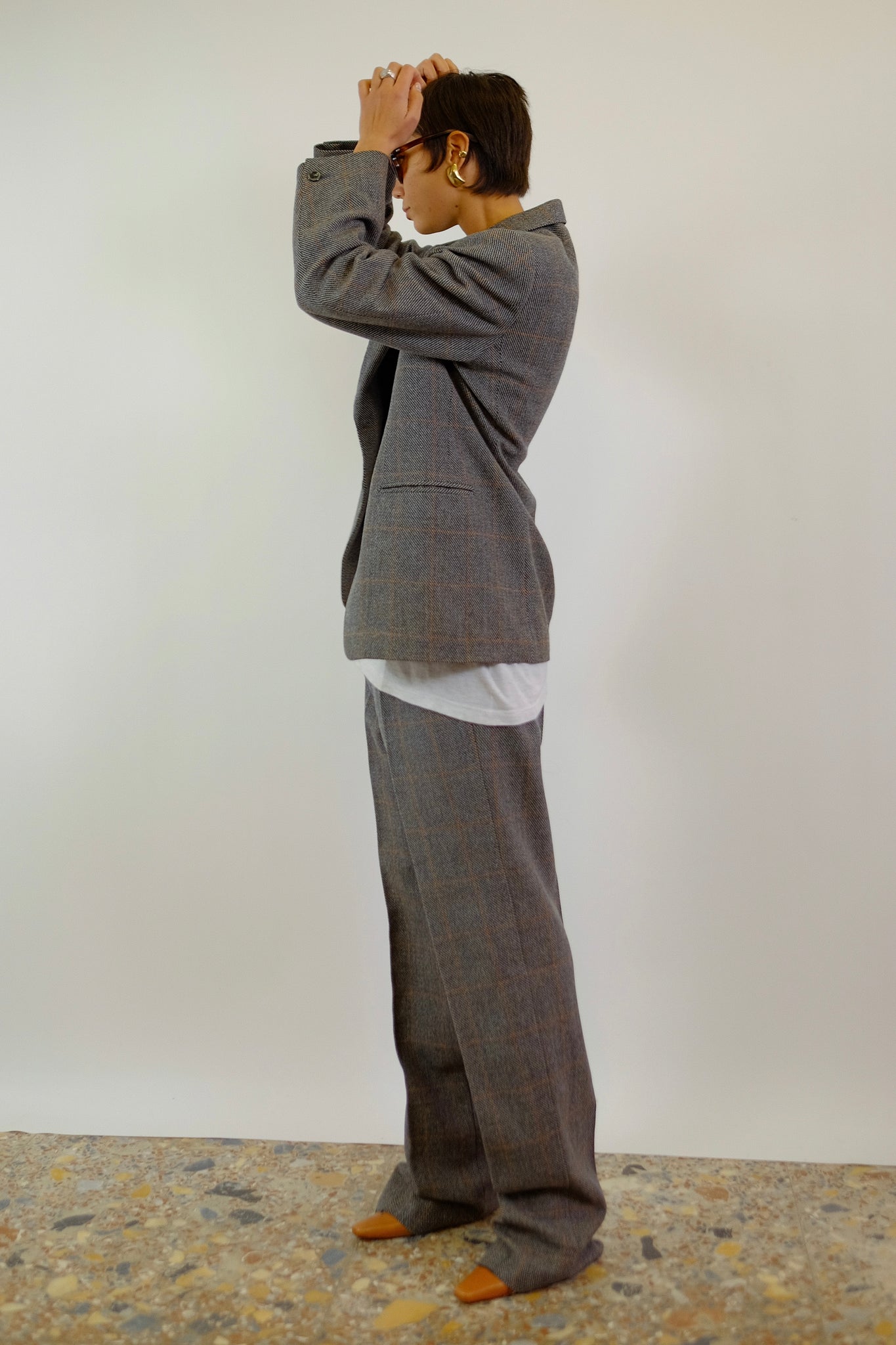 1970S ITALIAN WOOL CHECK SUIT