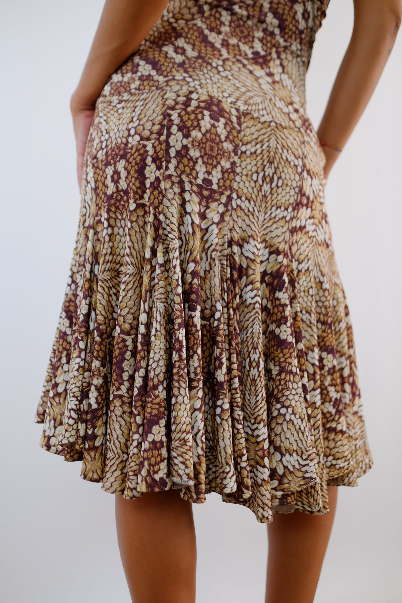 CAVALLI DRESS IN STRETCH PRINT