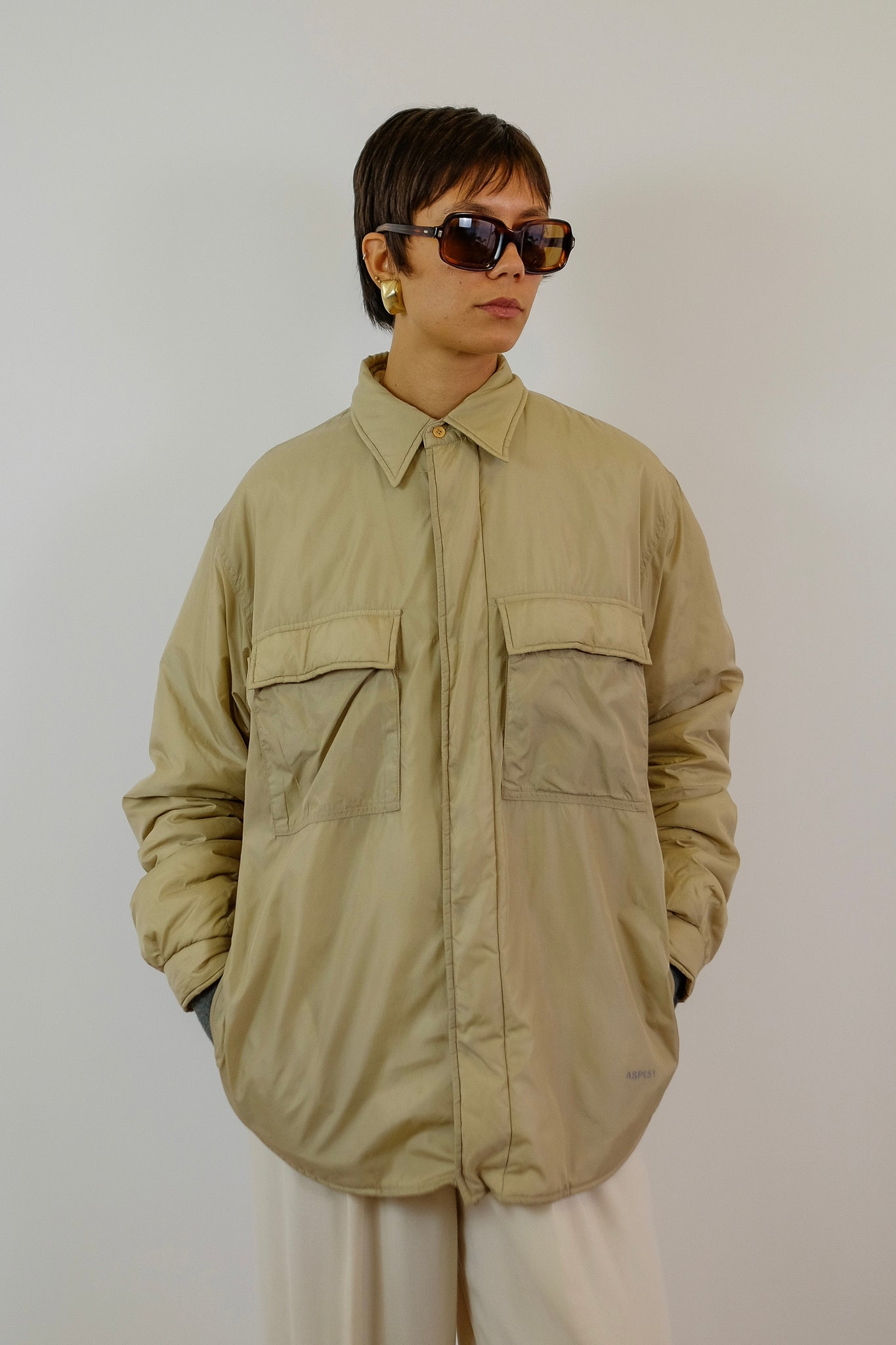 ASPESI THERMORE PADDED JACKET IN BEIGE